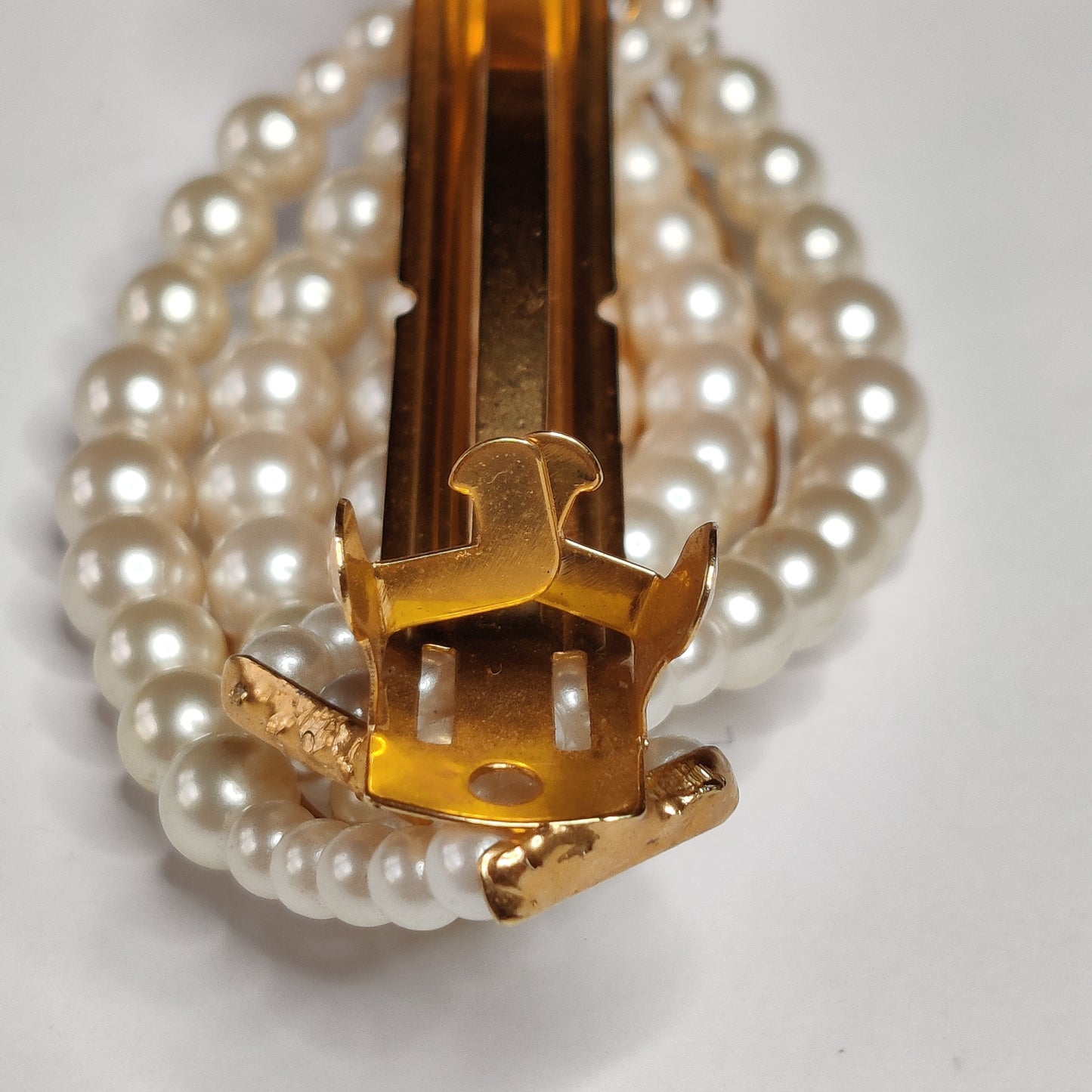 Vintage Pearl Hair Slide Barrette