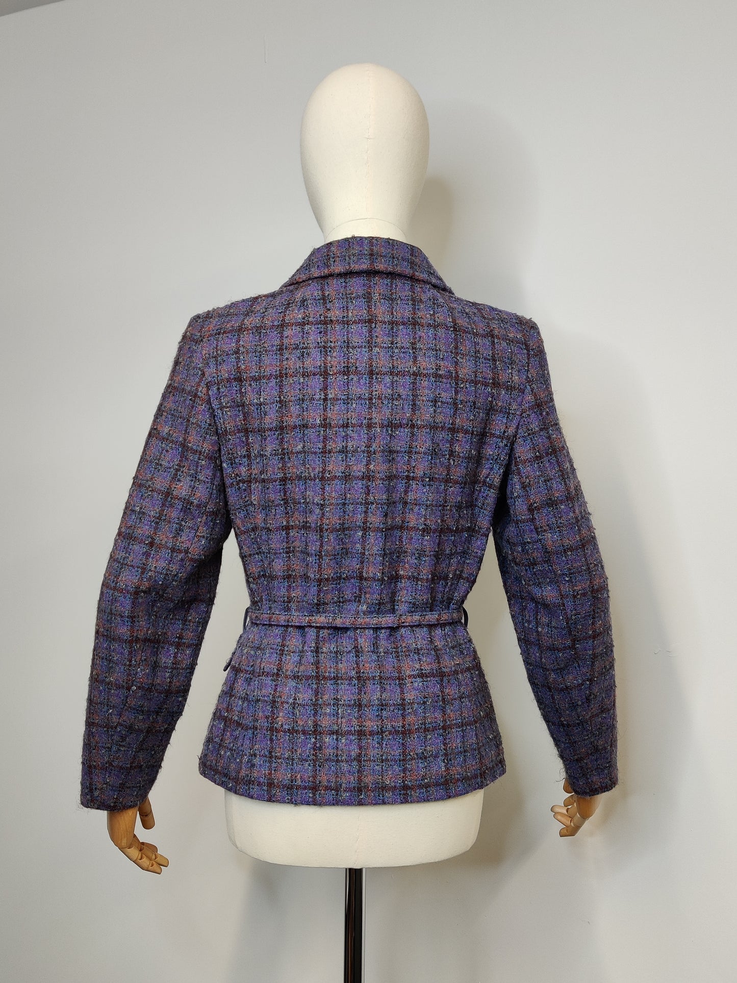 Vintage Wool Tweed Belted Jacket