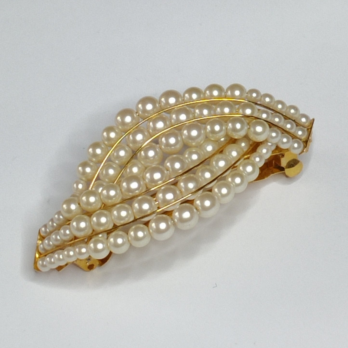 Vintage Pearl Hair Slide Barrette