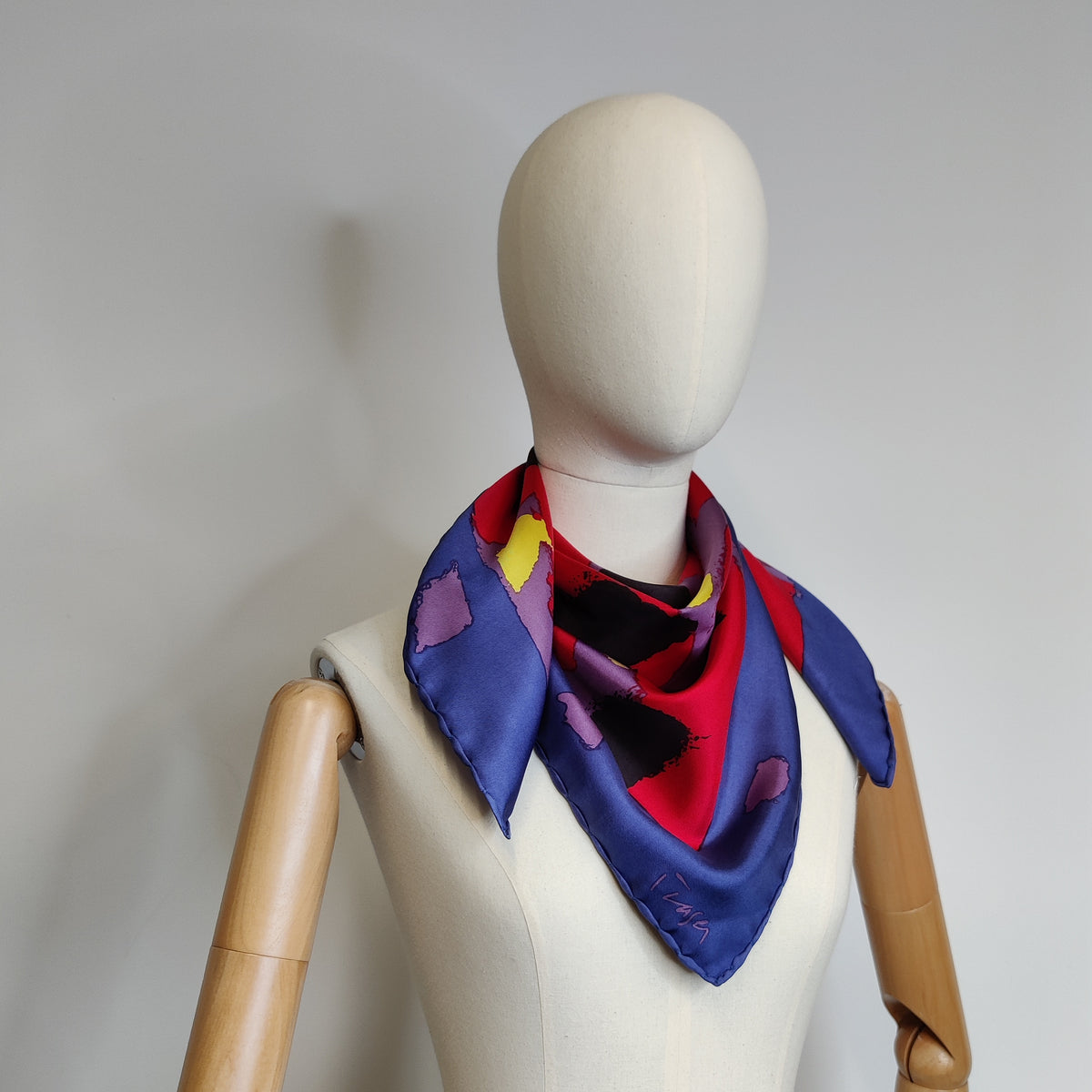 Donald Hamilton Fraser RA 1980s Silk Twill Scarf