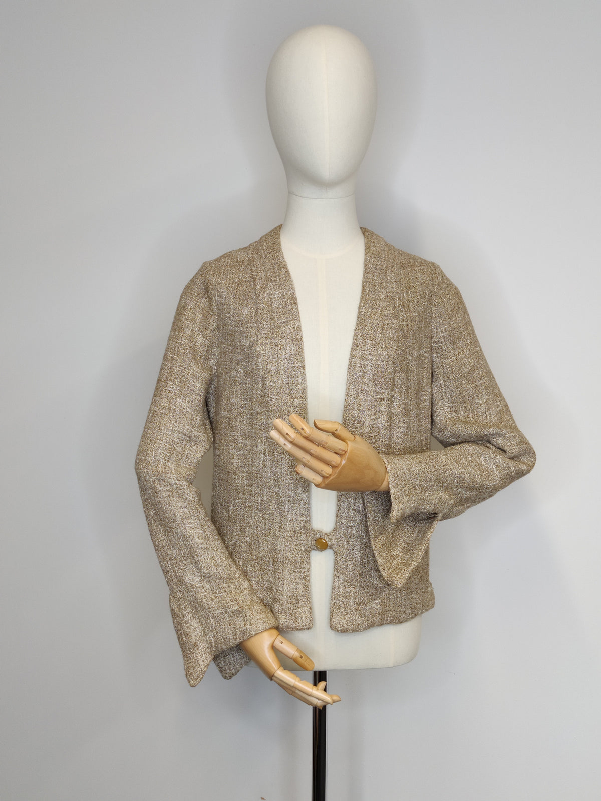 1930s Hand Tailored Art Deco Jacket with Weighted Hem