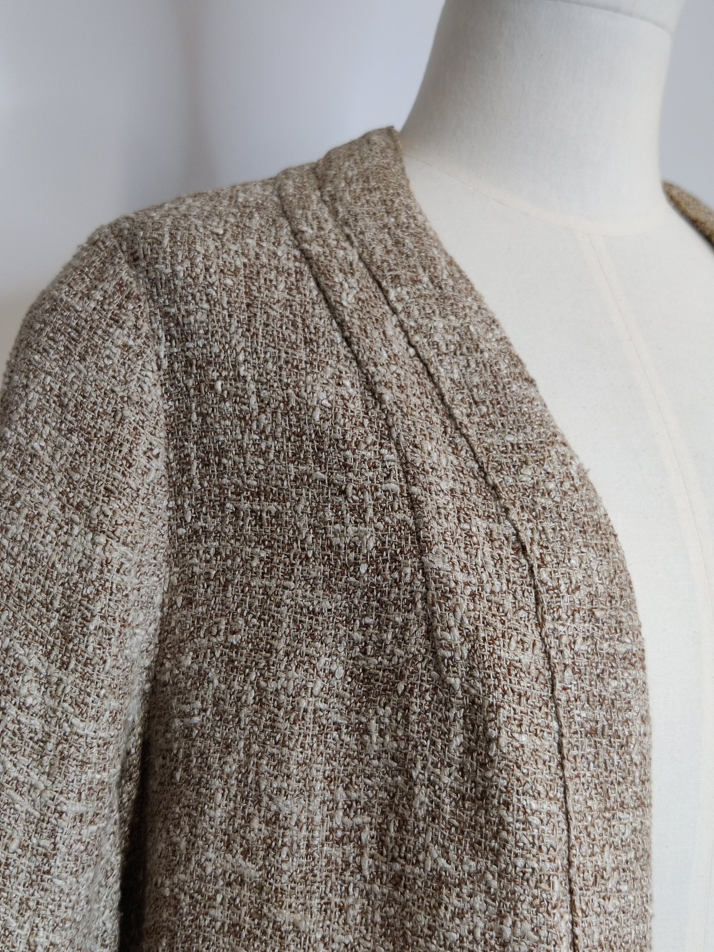1930s Hand Tailored Art Deco Jacket with Weighted Hem