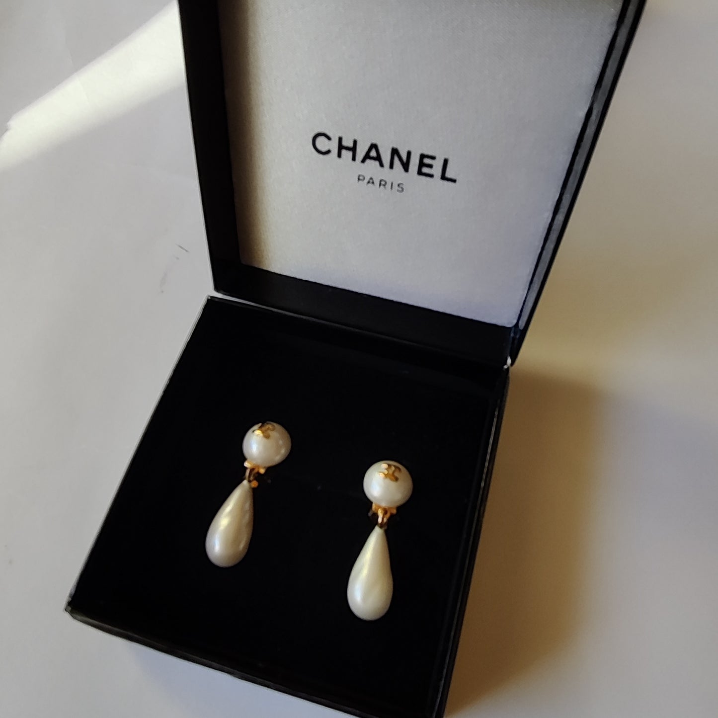 Vintage Chanel Faux Pearl Clip Earrings