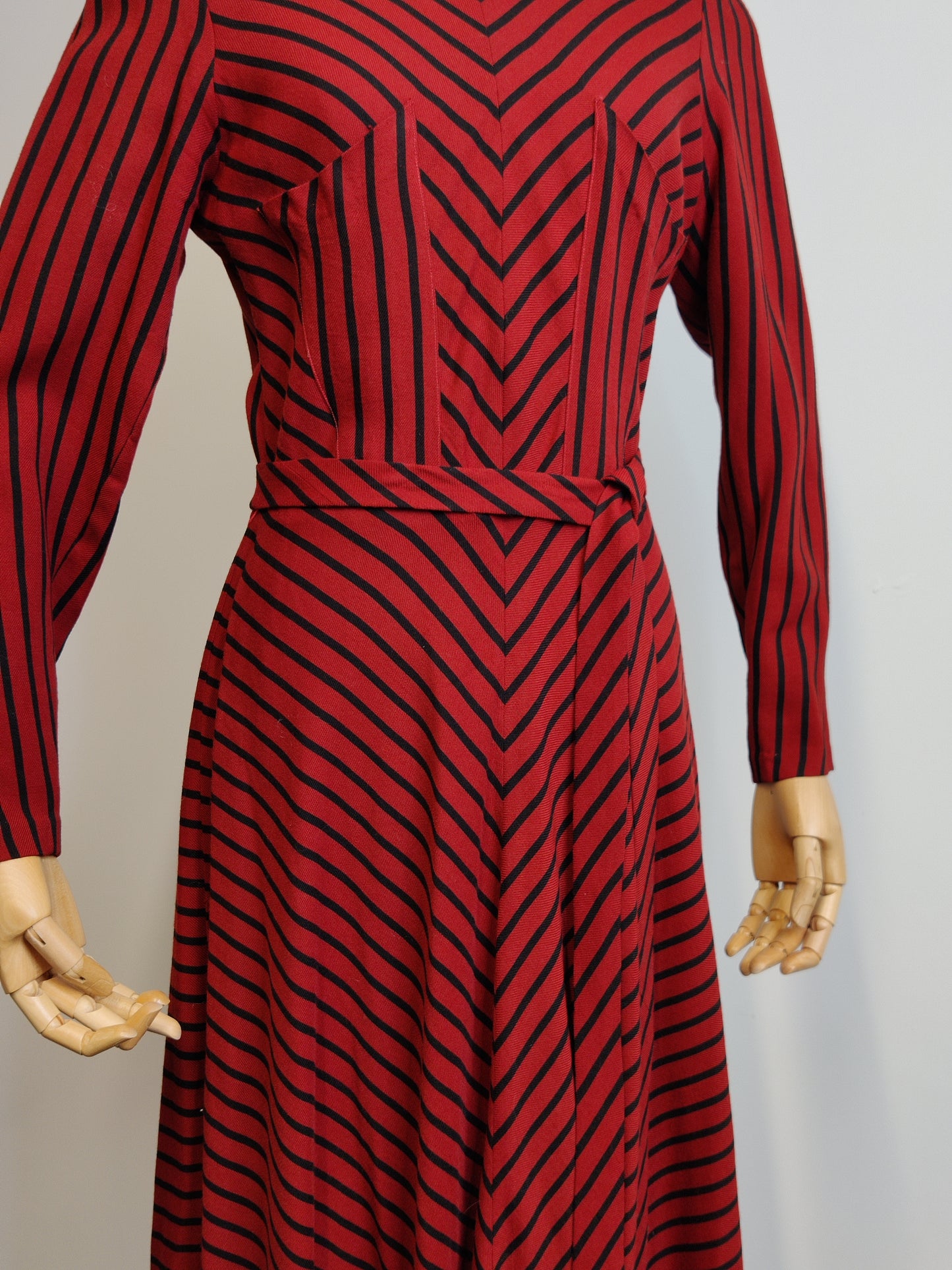 1930s Striped Dress