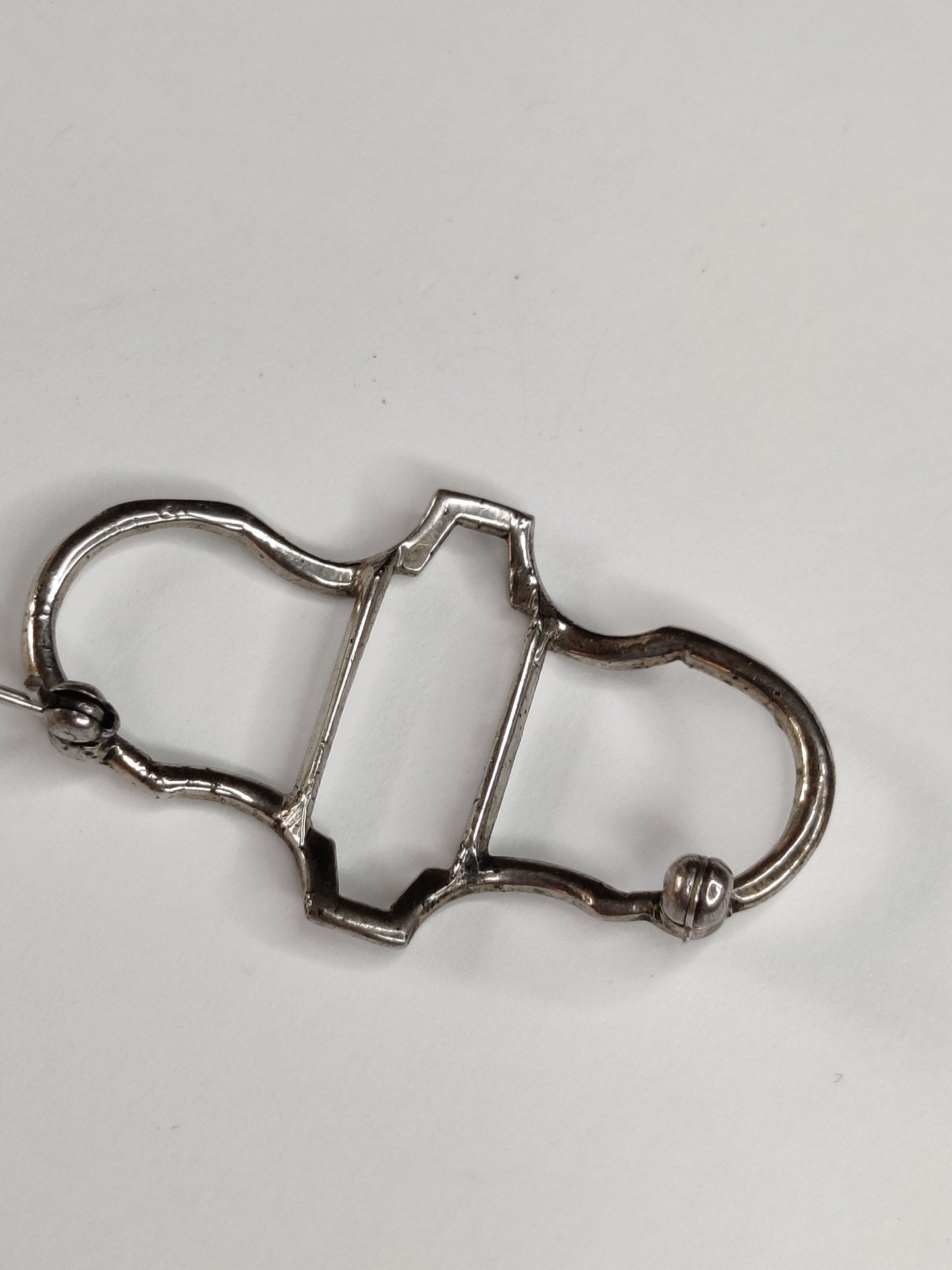 Ciro Art Deco Silver Duette Brooch