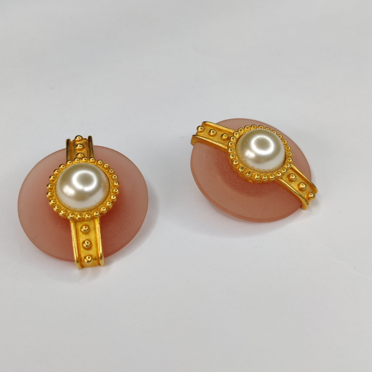 1980s Faux Pearl Clip Earrings