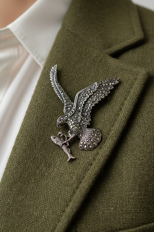 Vintage Silver Eagle Brooch