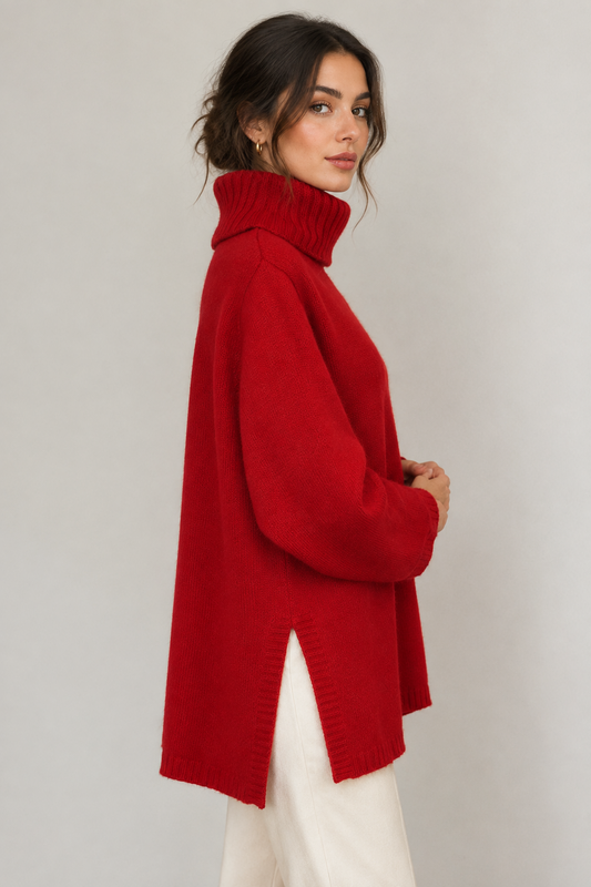 Olsen Vintage Wool Blend Roll Neck Jumper