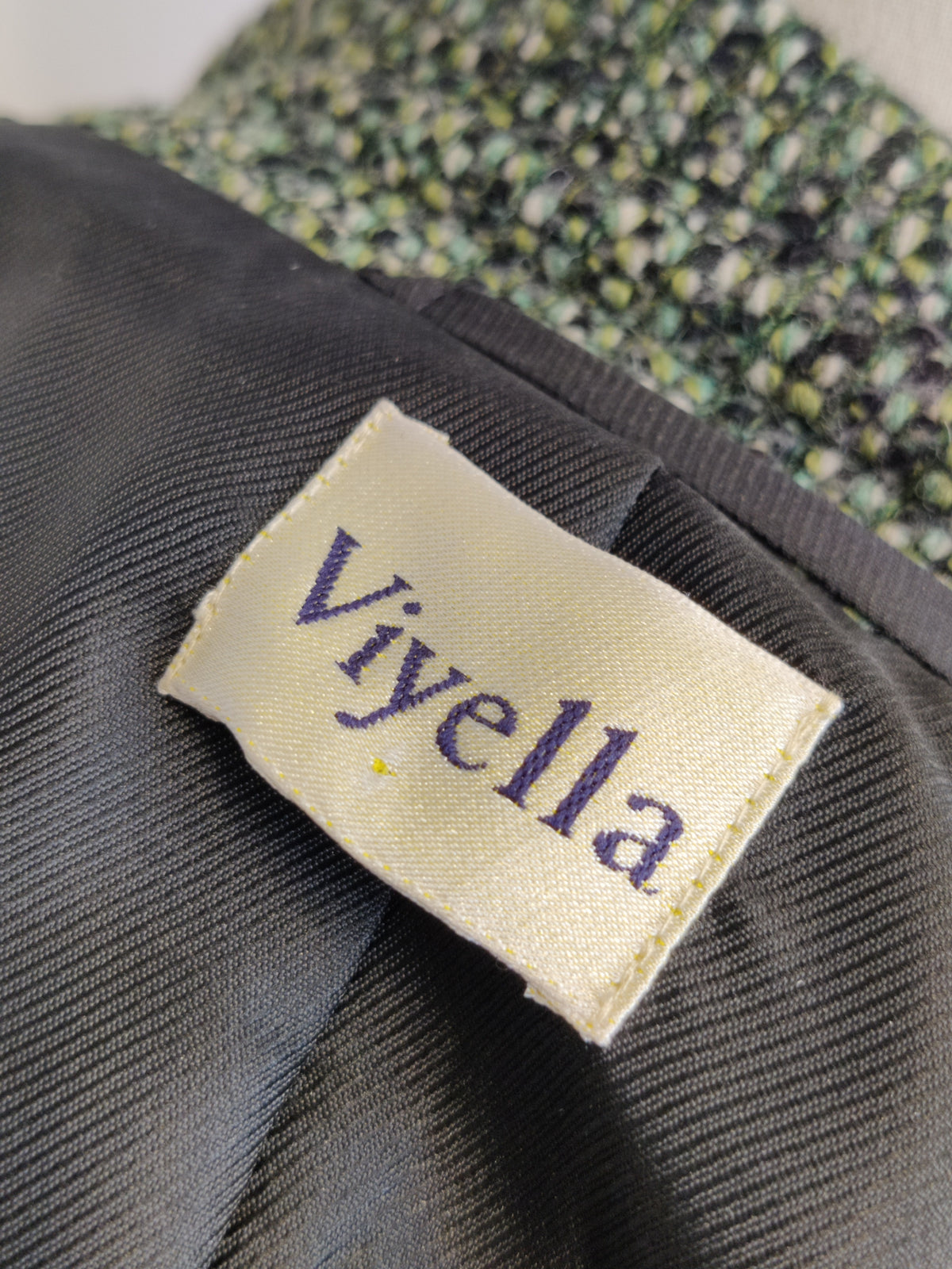 Vintage Viyella Moss Green Woven Tweed Blazer