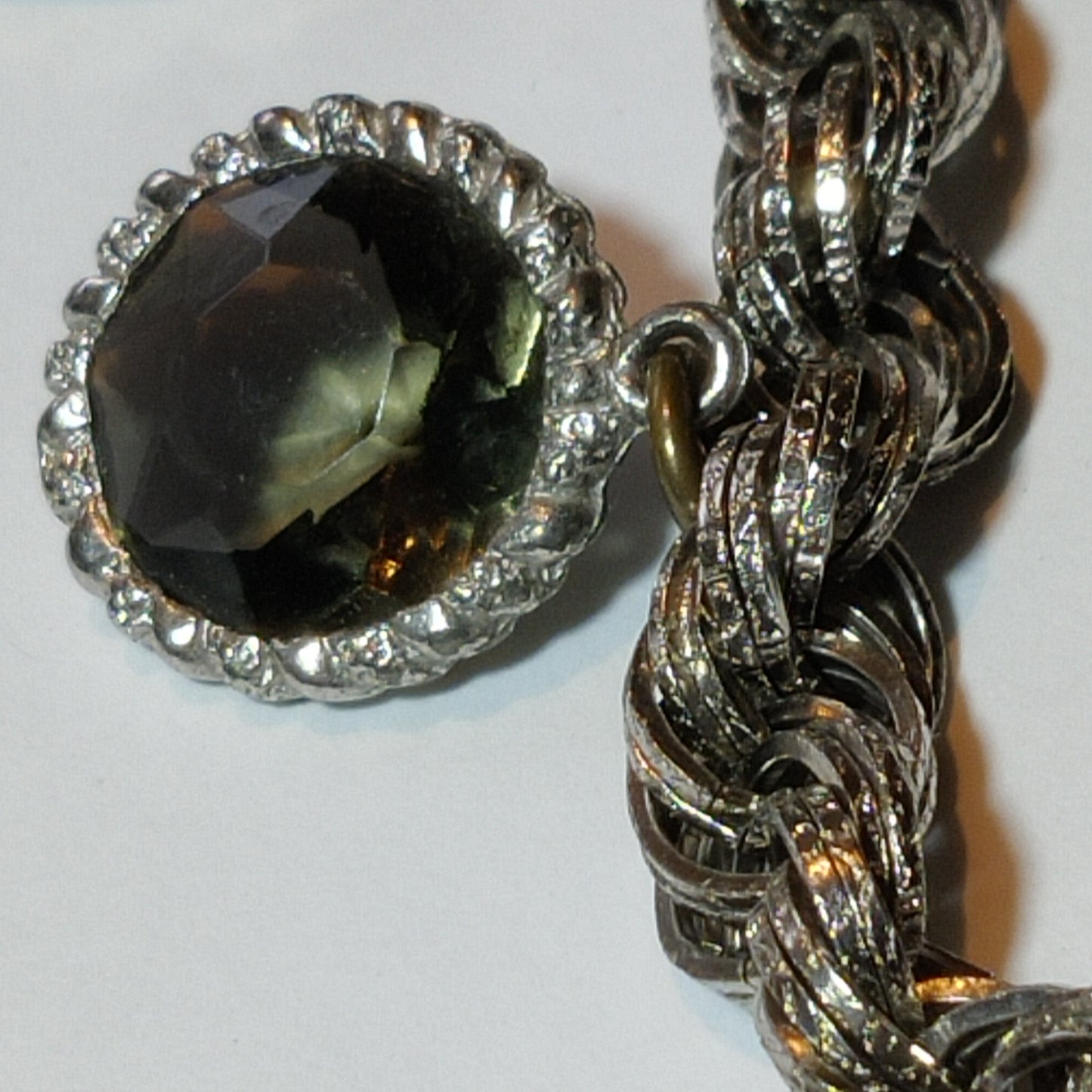 Vintage Glass Charm Bracelet