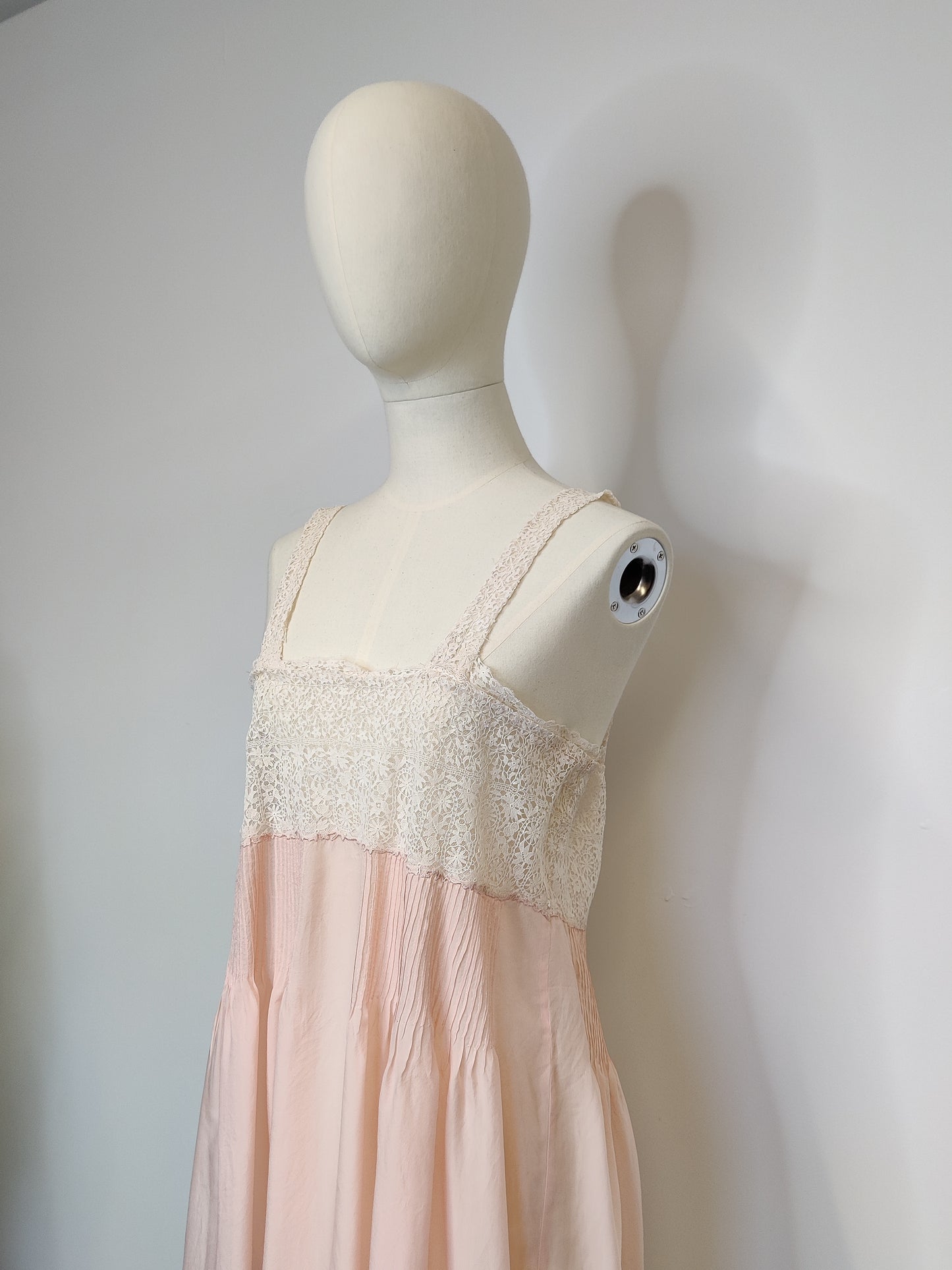 Vintage Silk and Lace Slip Dress