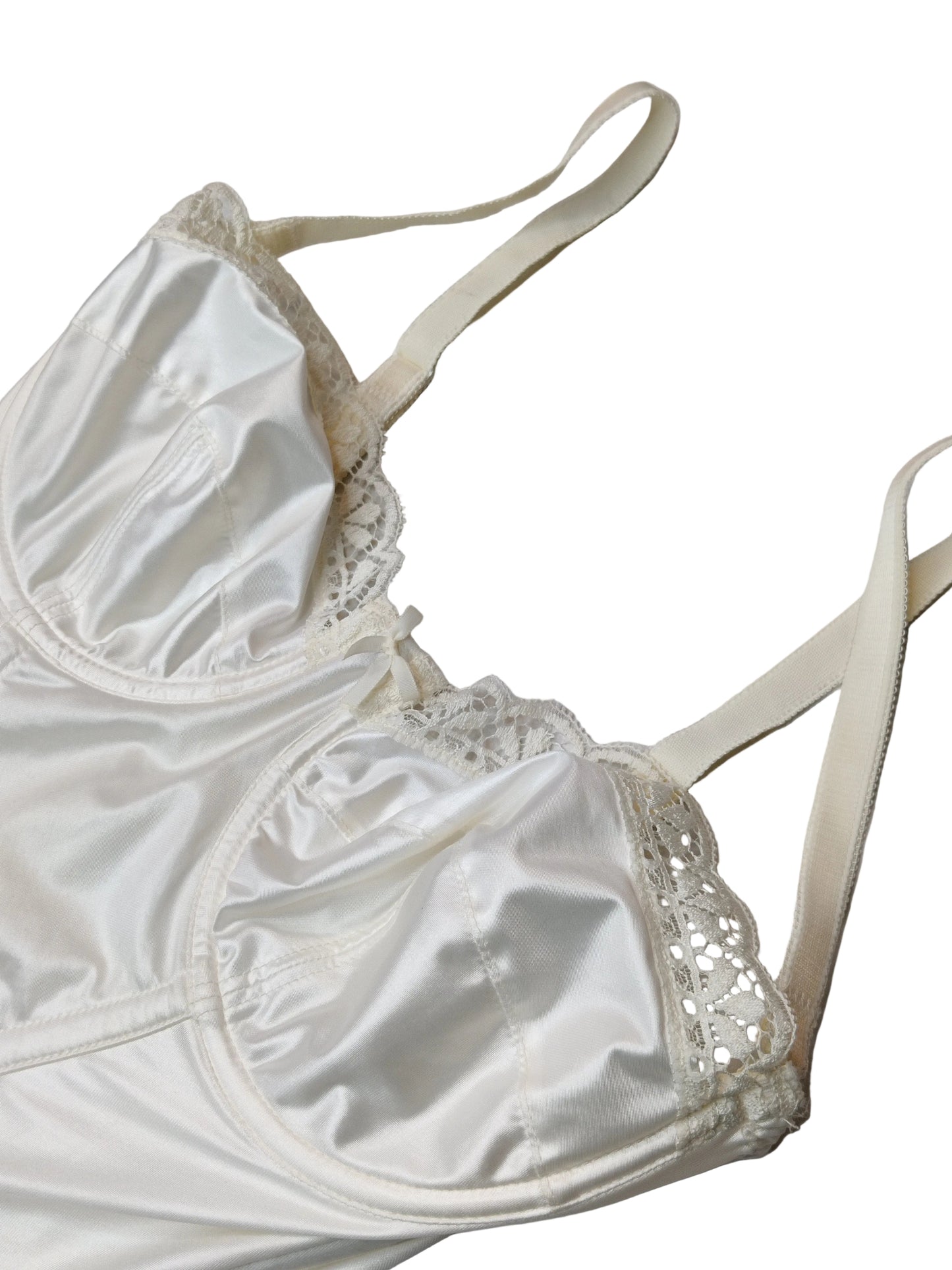 1980s Silhouette White/Off White Corset