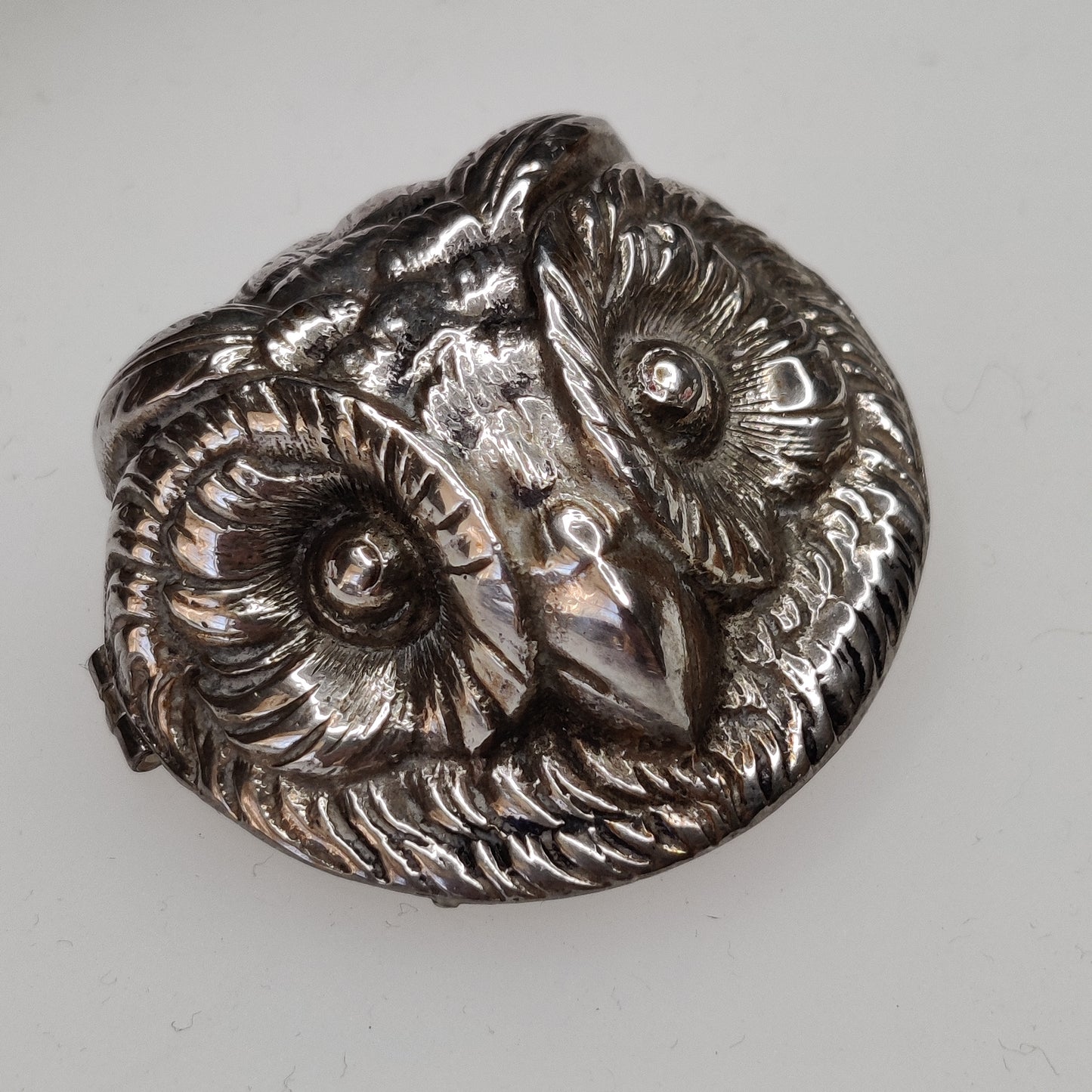 Vintage Silver Owl Brooch
