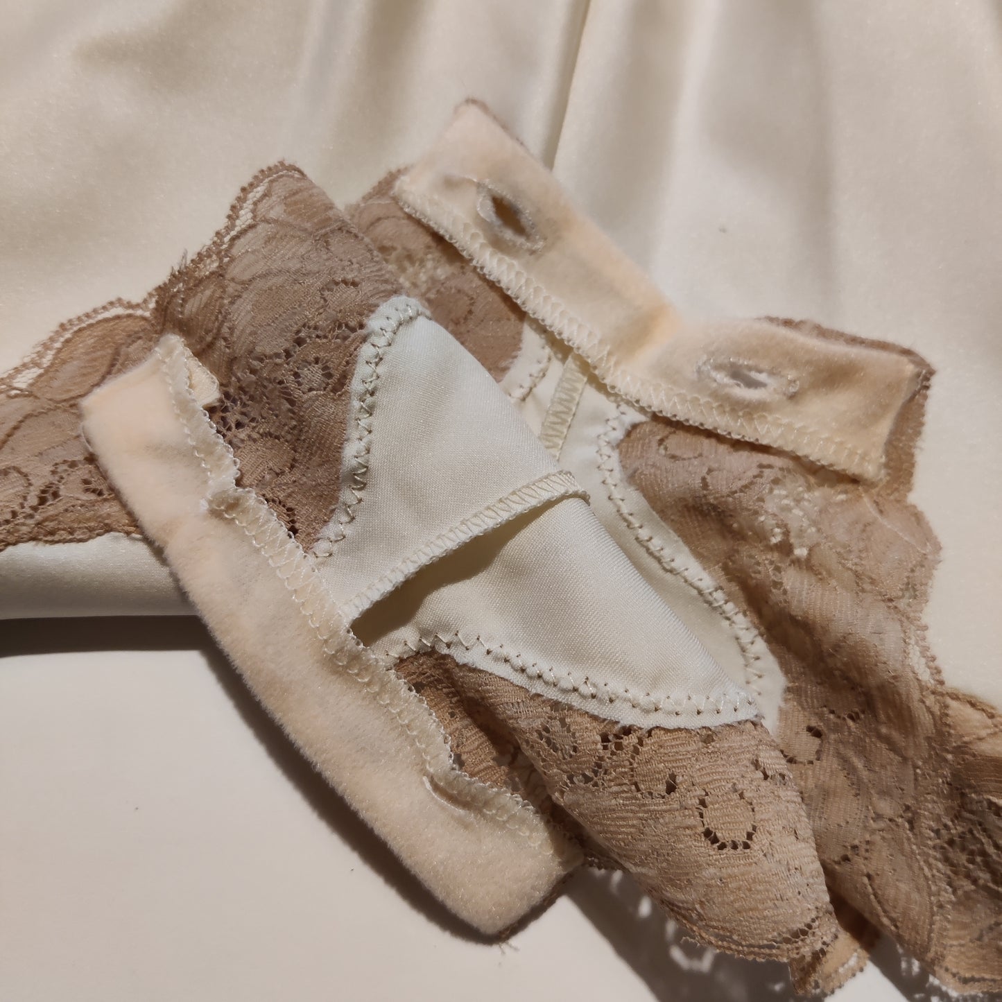 Vintage 'Coffee & Cream' Teddy/Camiknickers