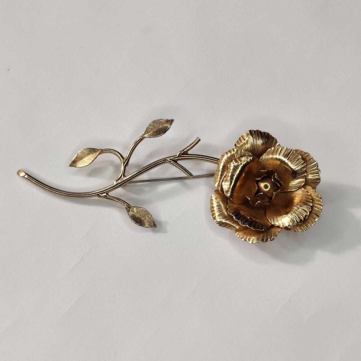 1960s Rose Stem Brooch
