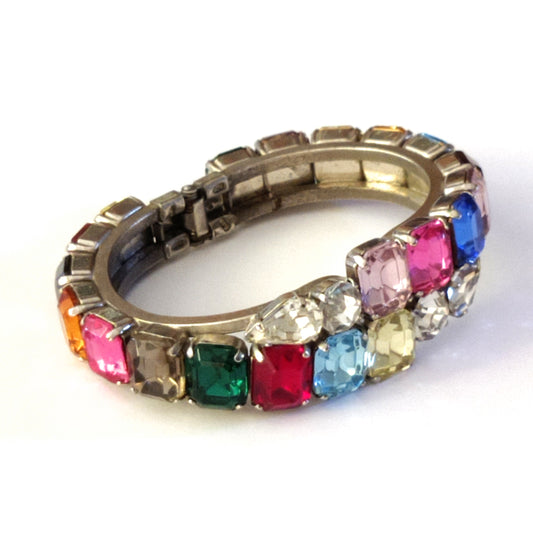 Multicoloured Rhinestone Bangle