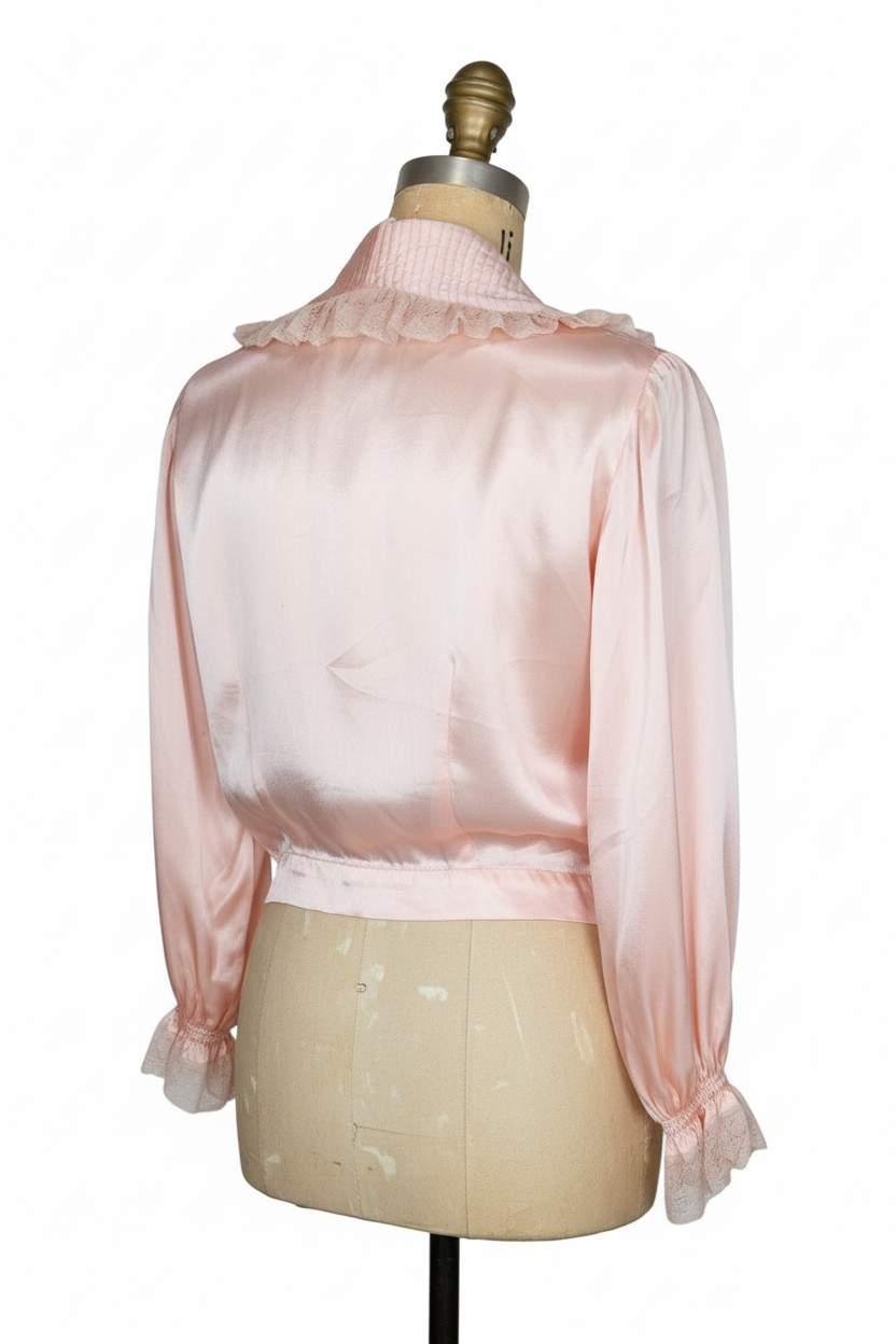 Vintage Satin Bed Jacket