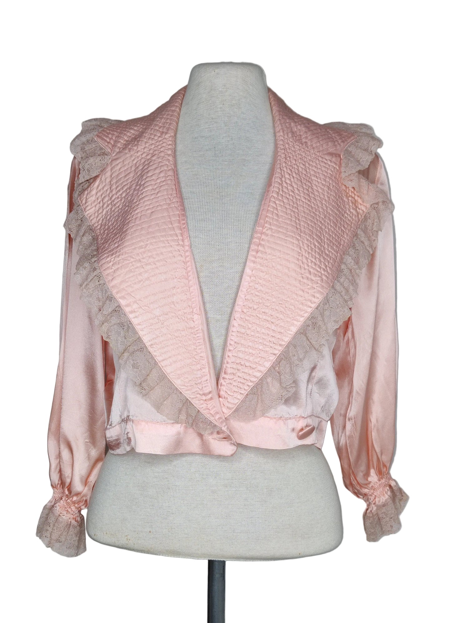 Vintage Satin Bed Jacket
