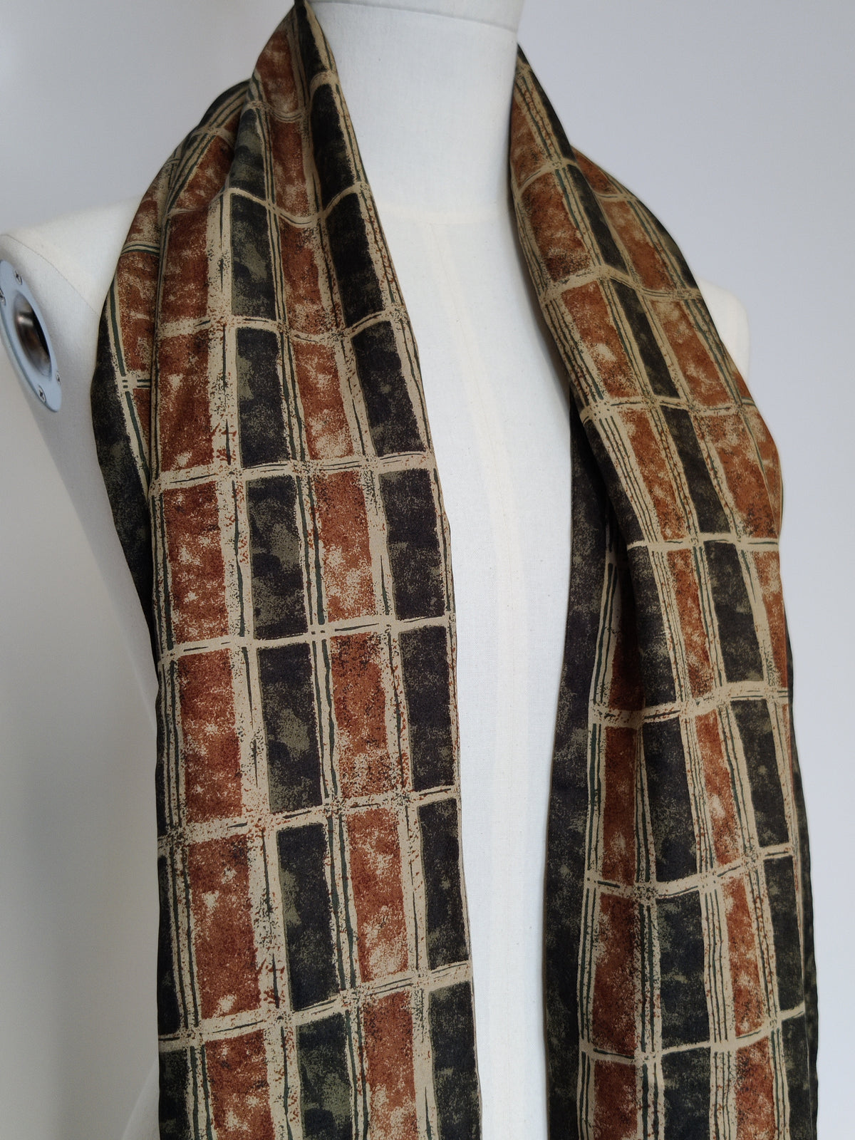 Vintage Alfred Dunhill Reversible Double Faced Pure Silk Fringed Scarf – Dual Print