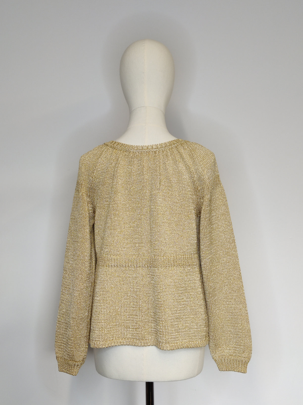 Vintage Moschino Cheap & Chic Gold Lurex Knitted Cardigan