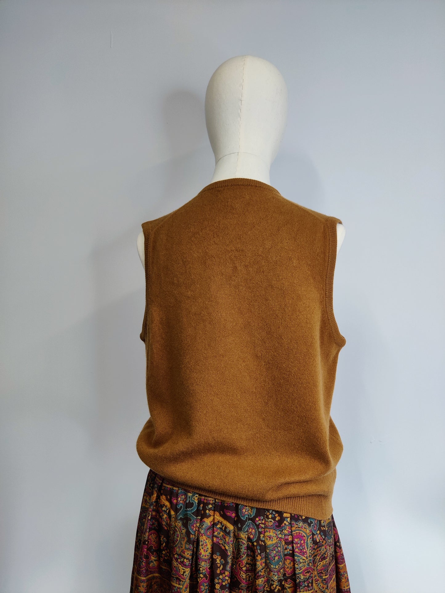 Vintage Cashmere Slipover/Tank Top (Unisex)