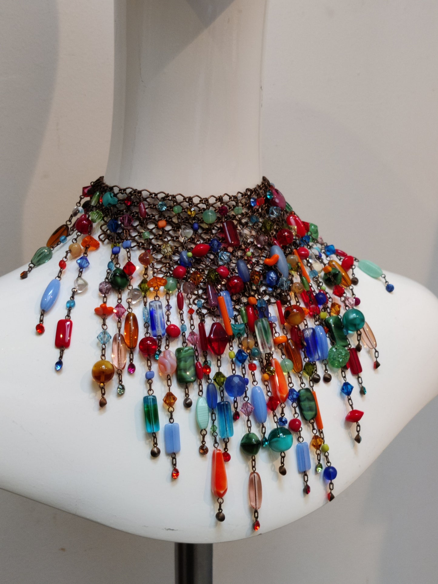 Konplott Multicoloured Glass Beaded Bib Necklace