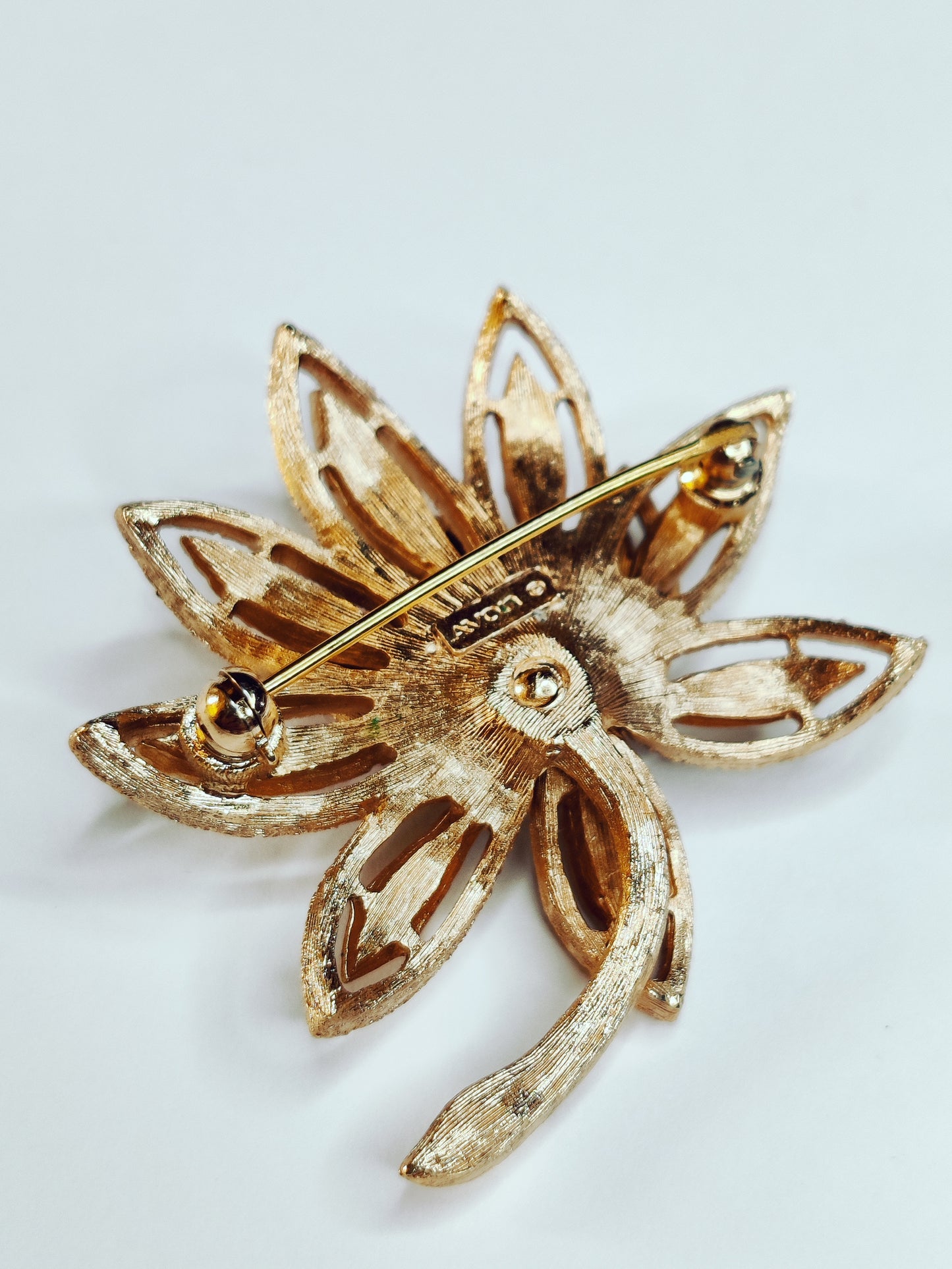 Vintage 1971 Avon Lotus Flower Brooch