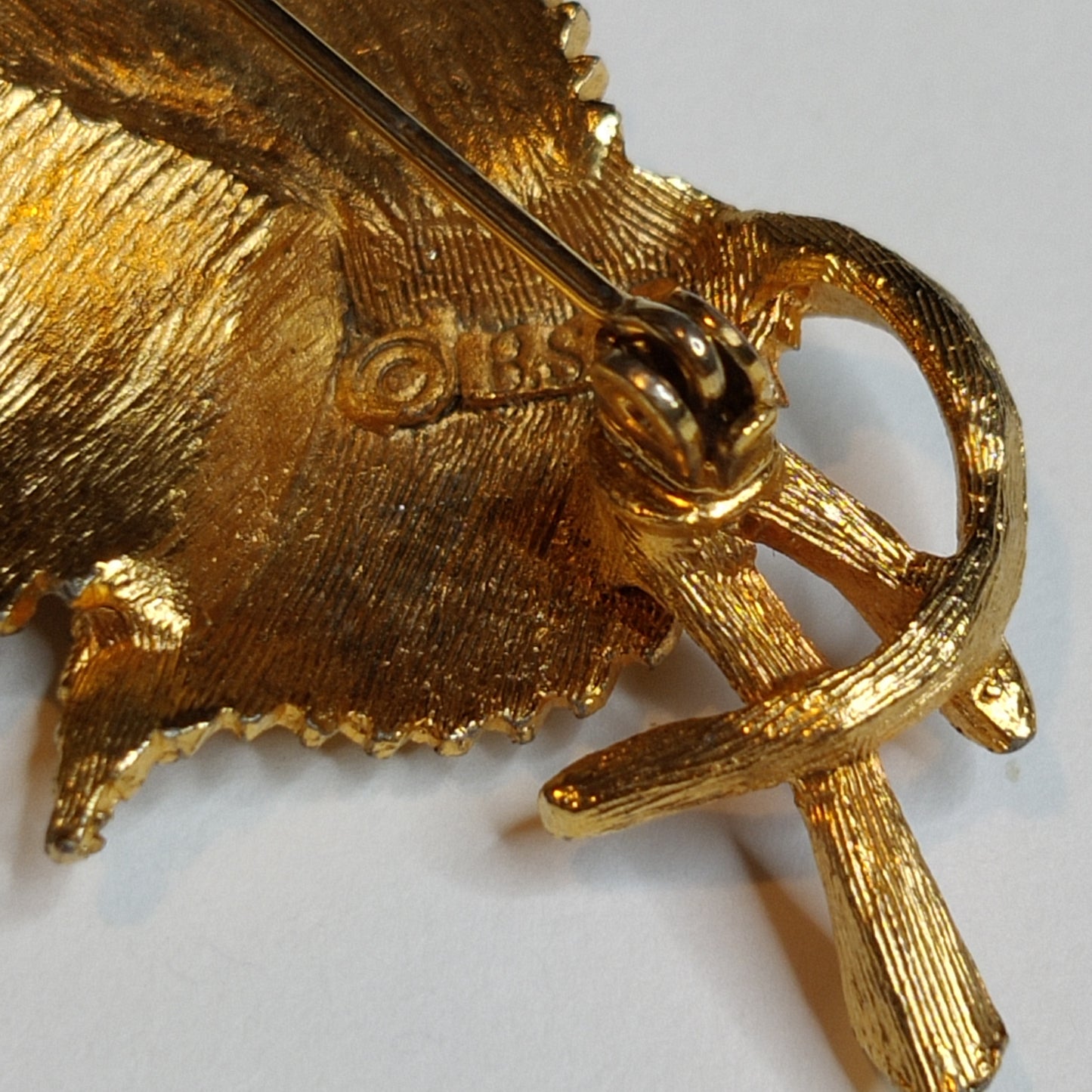 1960s BSK Leaf Brooch