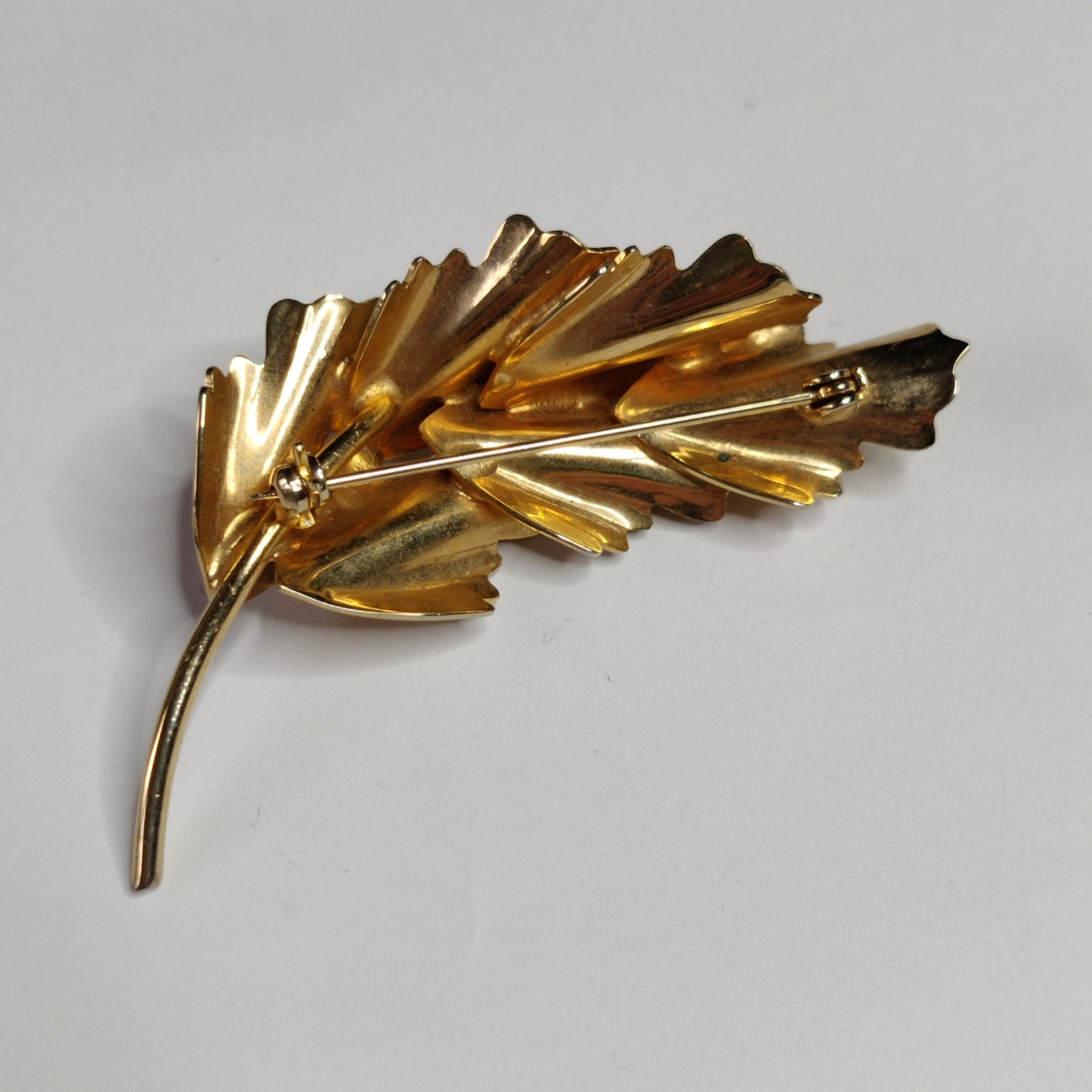 1960s Leaf Brooch