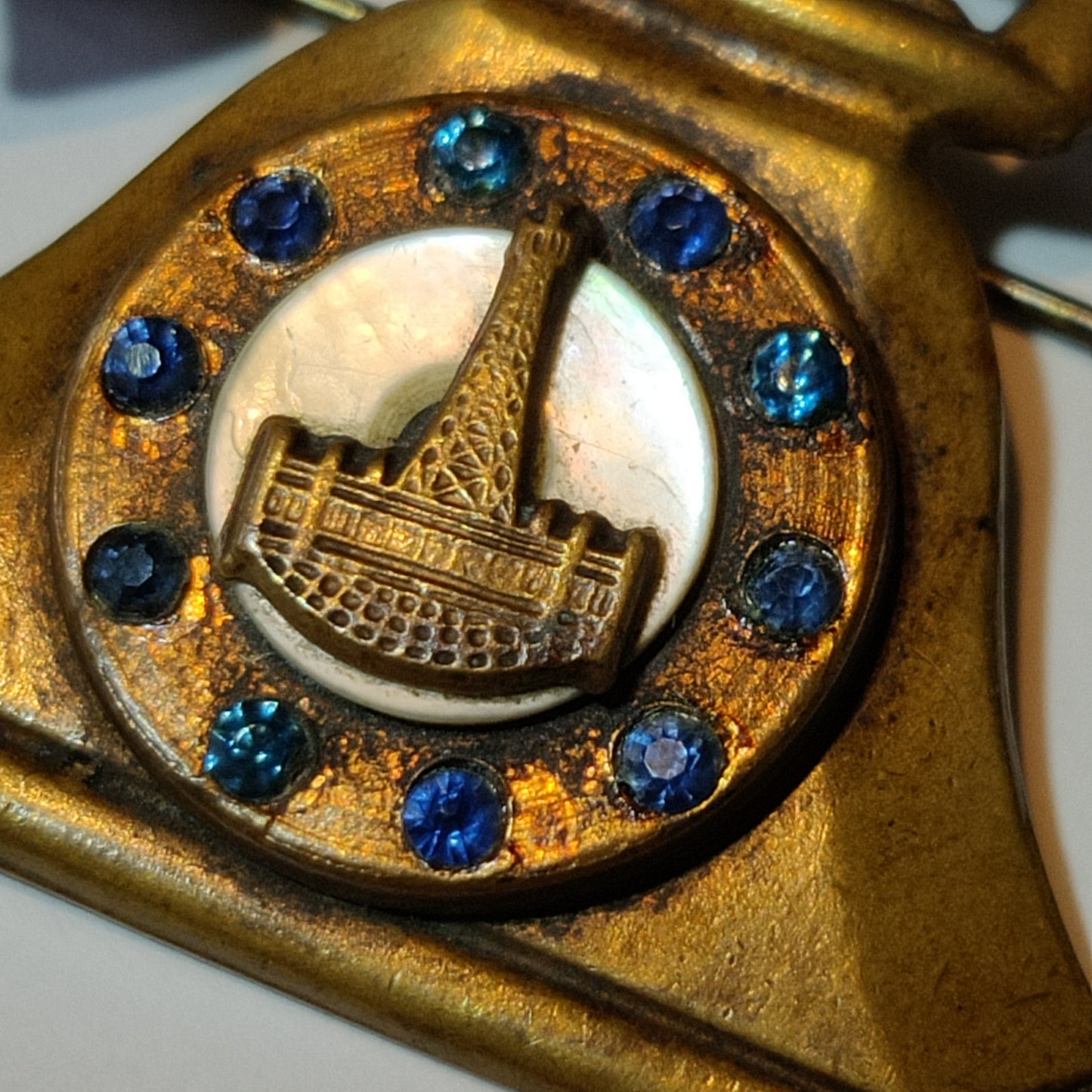 Vintage Telephone Brooch