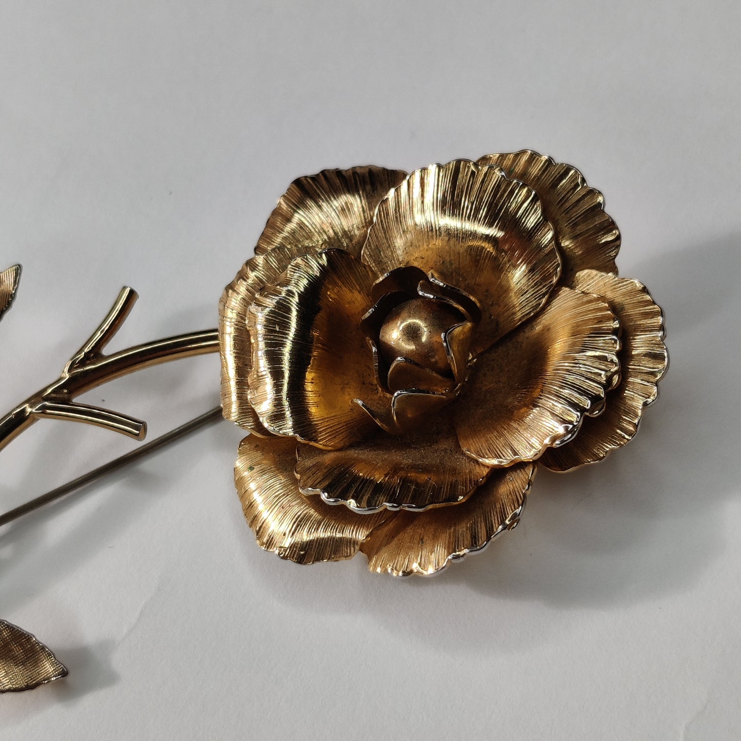 1960s Rose Stem Brooch
