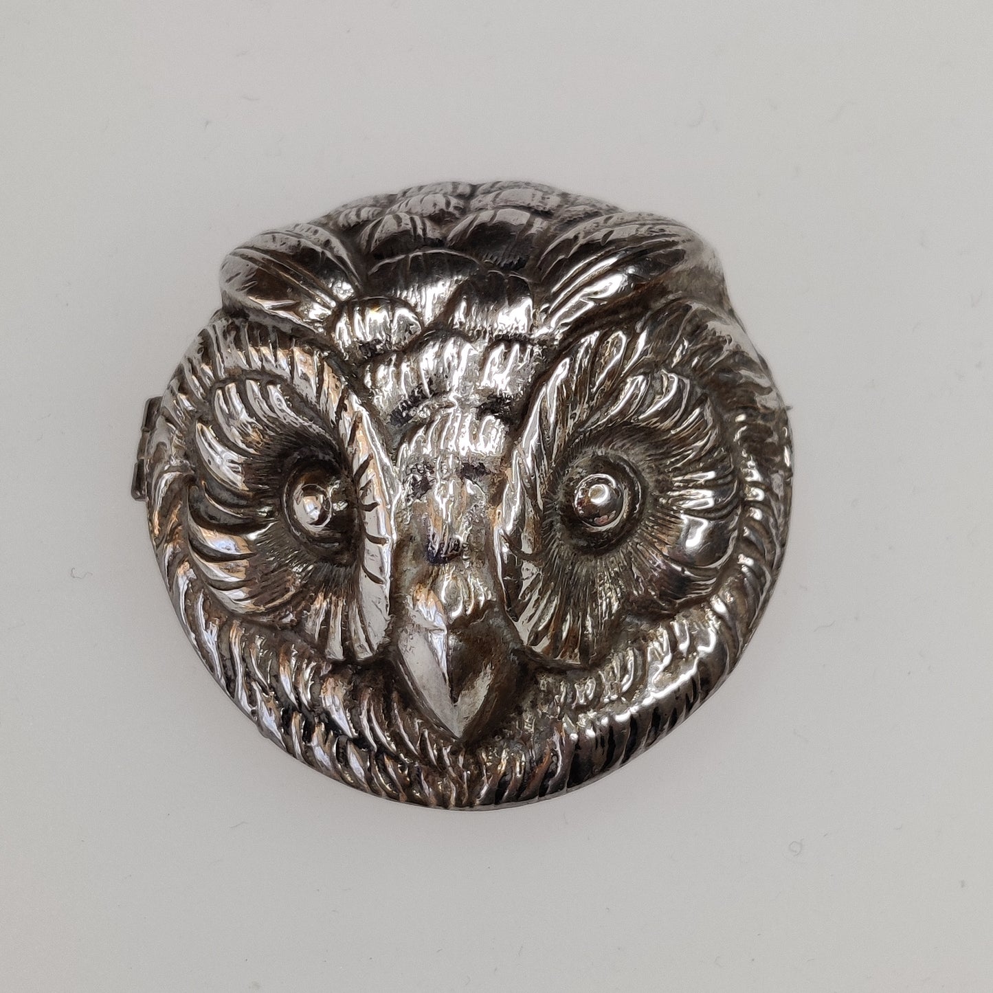 Vintage Silver Owl Brooch