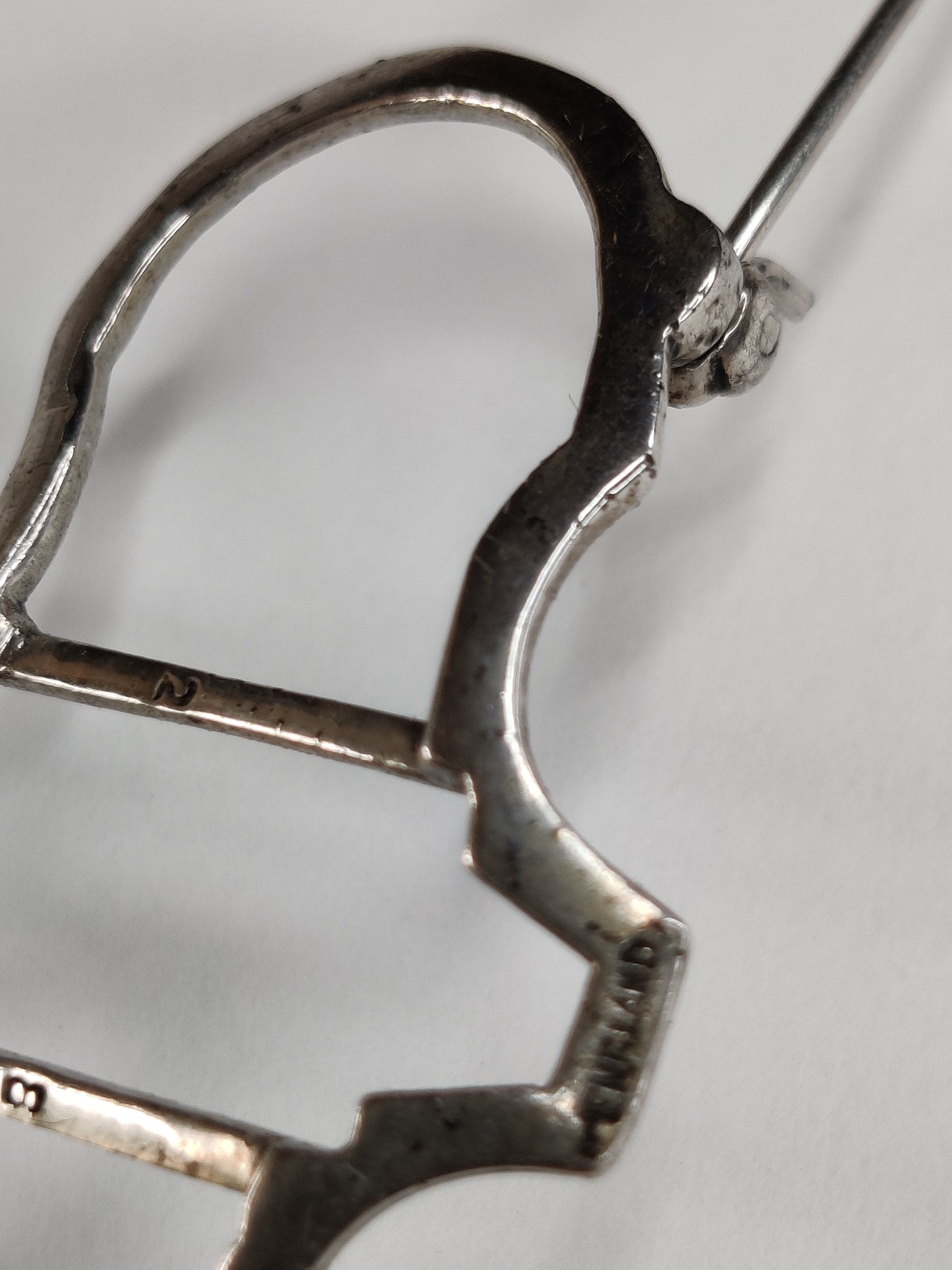Ciro Art Deco Silver Duette Brooch