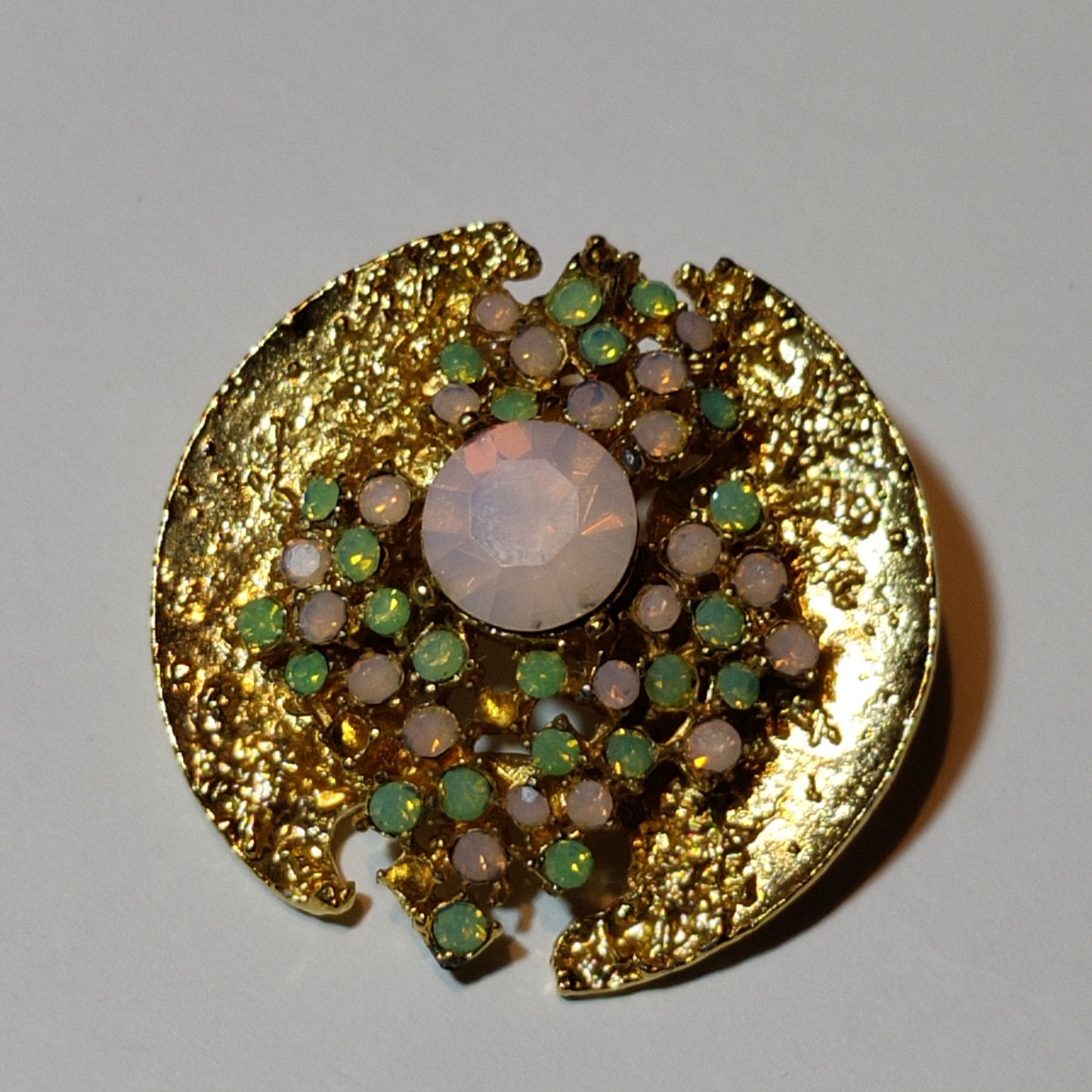 Vintage Pastel/Gold Brooch