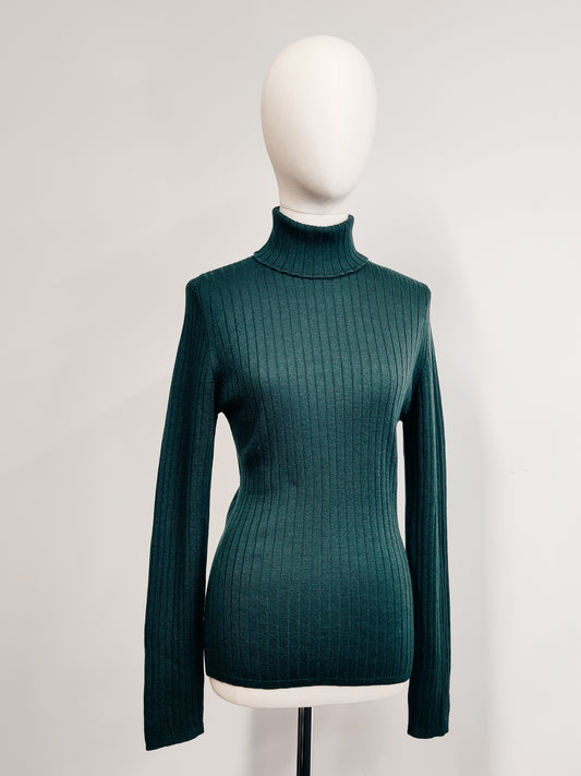 Vintage Jaeger Merino Polo Neck Jumper