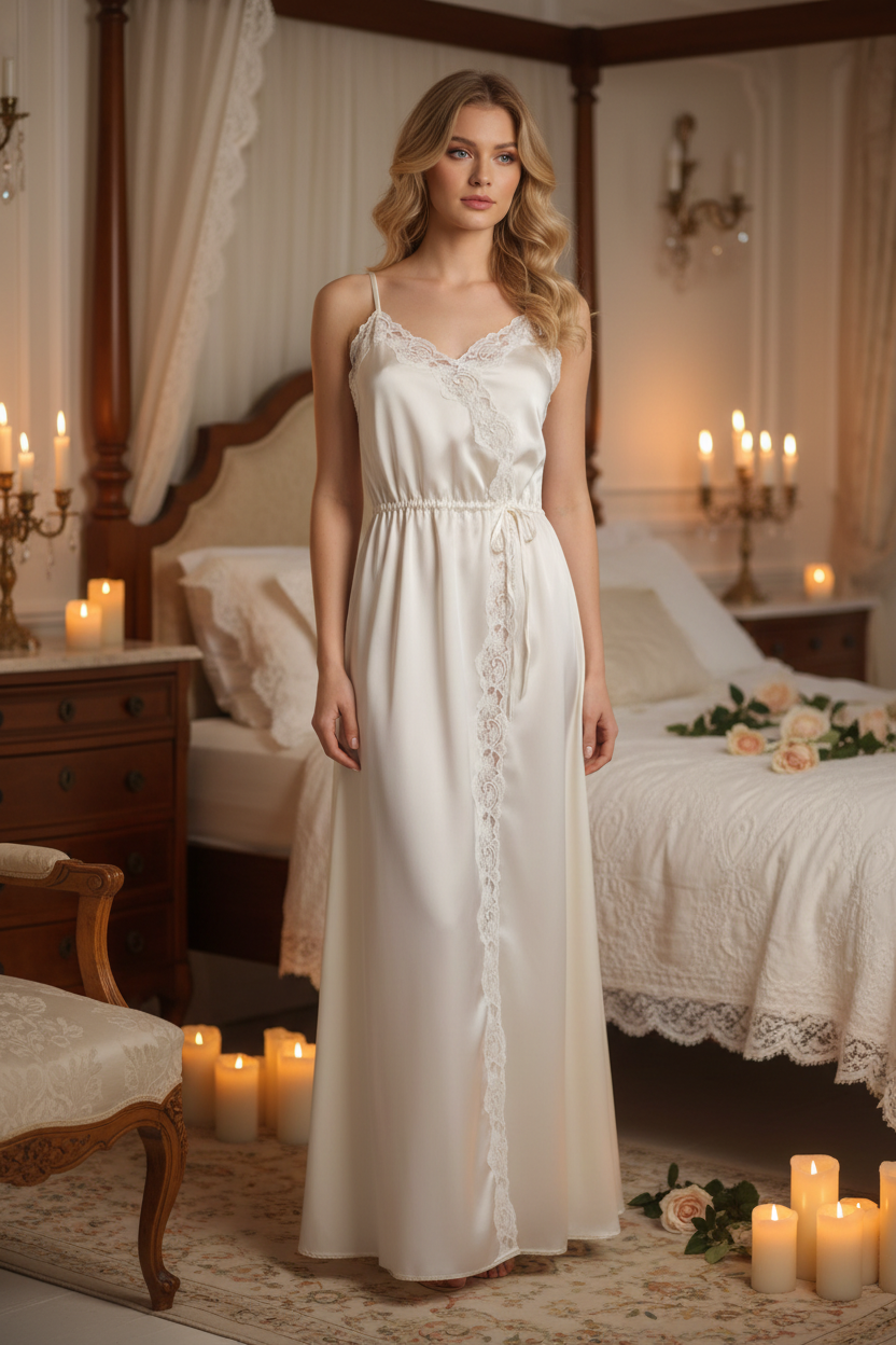 Vintage Eileen Marshall Nightdress and Dressing Gown Set