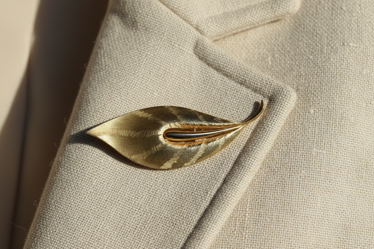 1960s Leaf Brooch