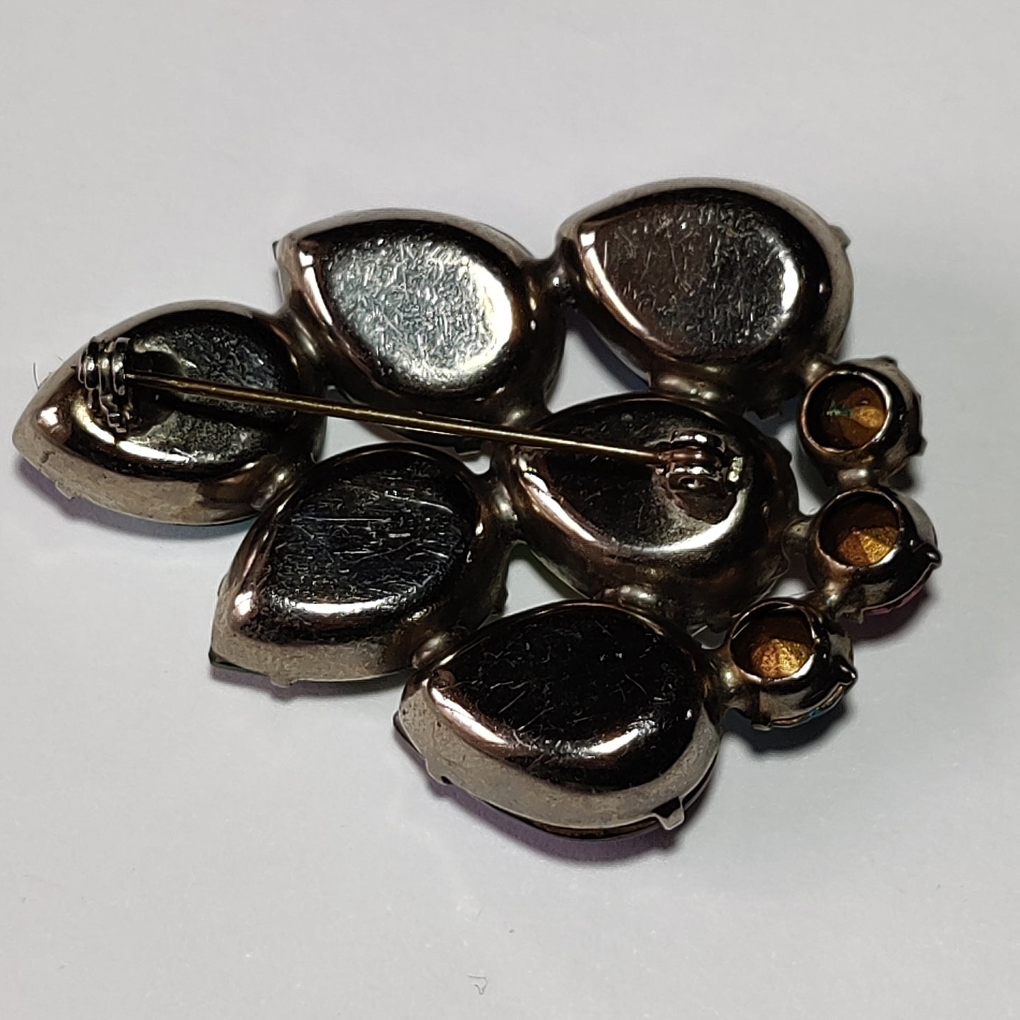 Vintage Pastel Rhinestone Brooch