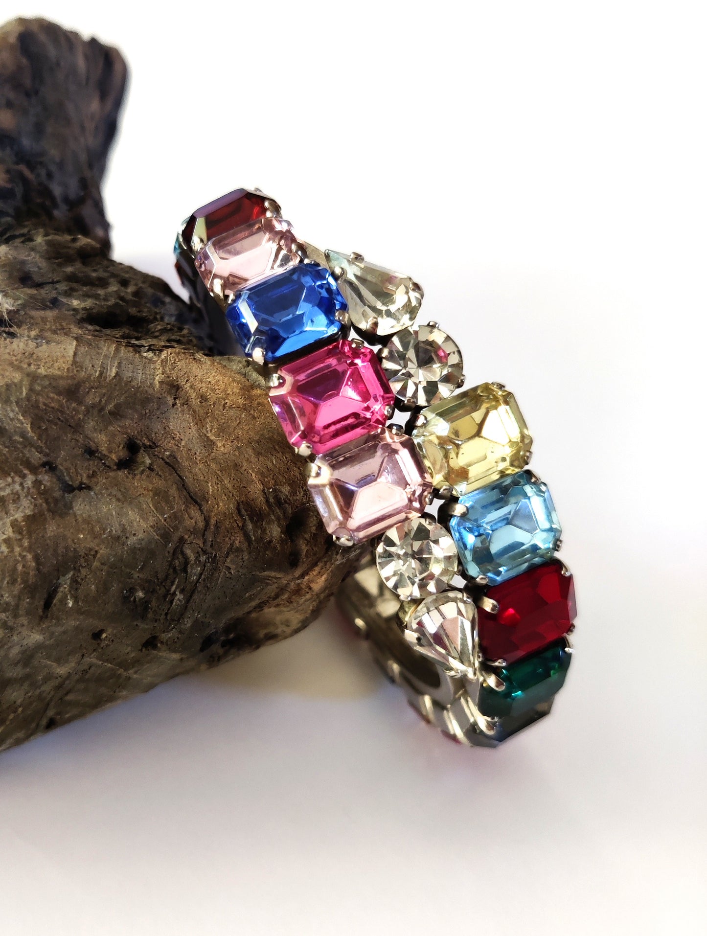 Multicoloured Rhinestone Bangle