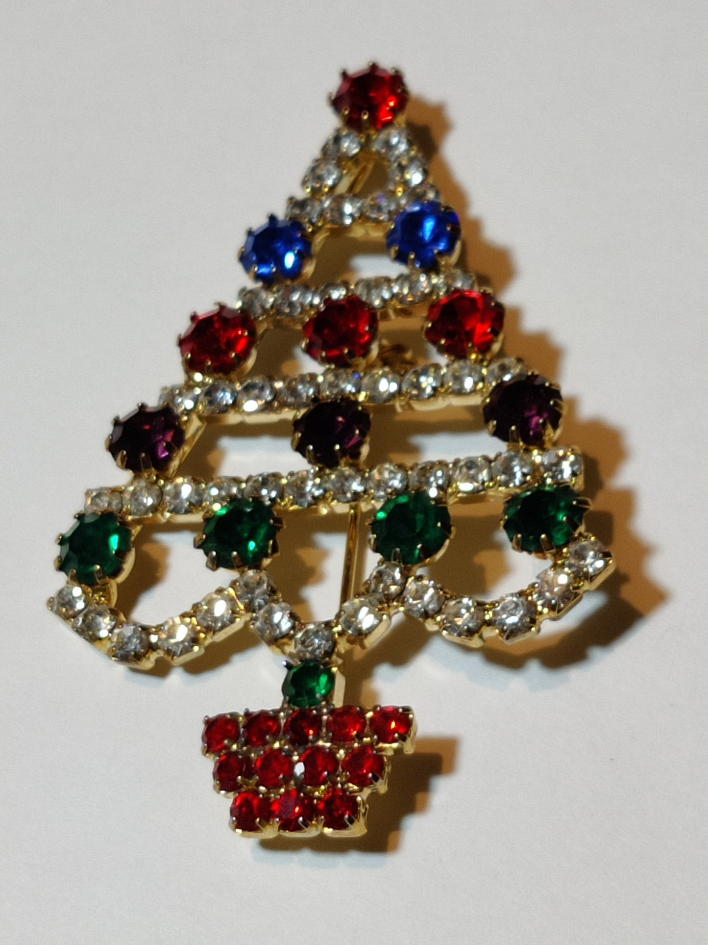 Vintage Christmas Tree Brooch