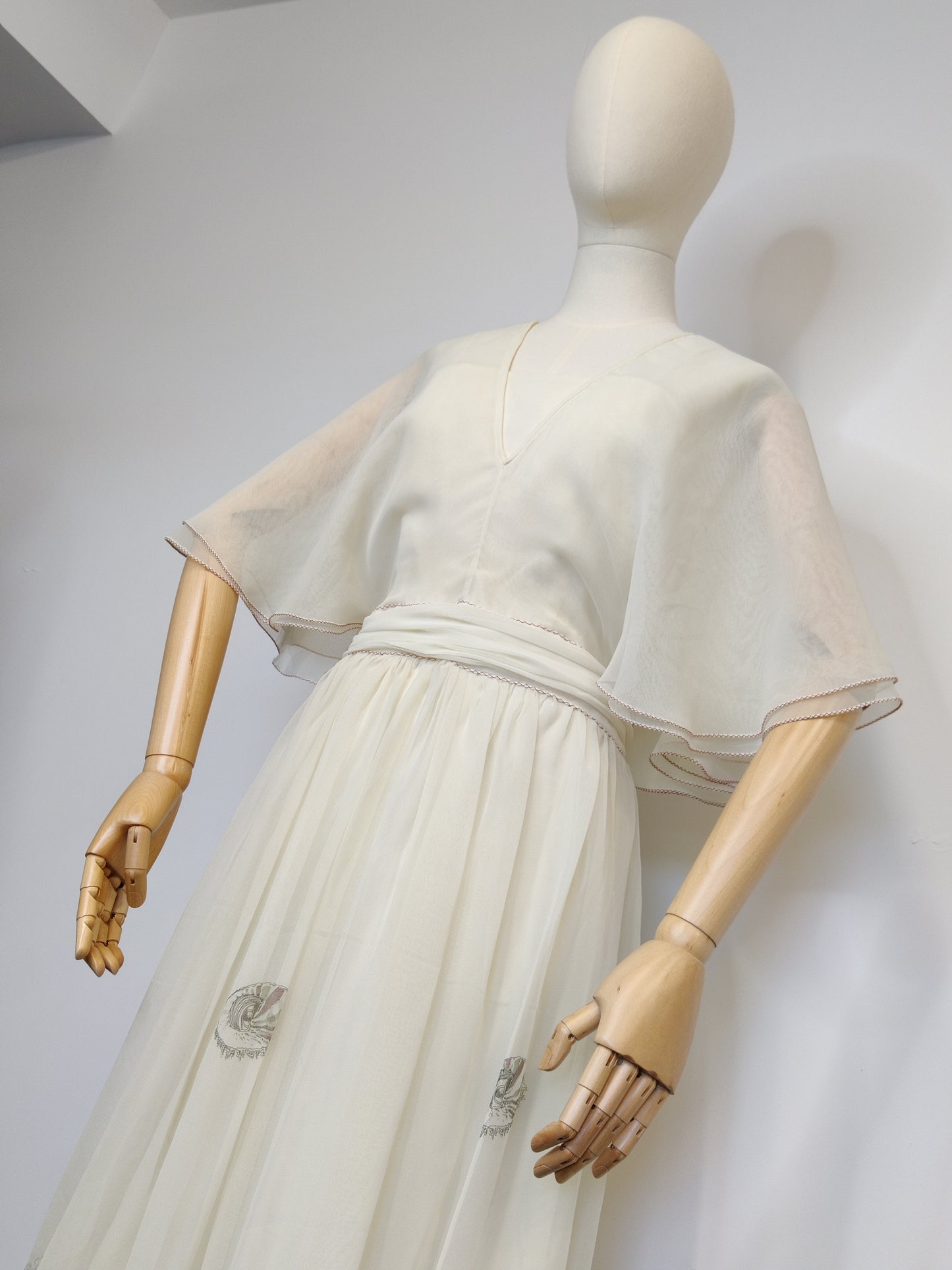 'Seashells' 1970s Maxi Dress attributed to Jean Varon