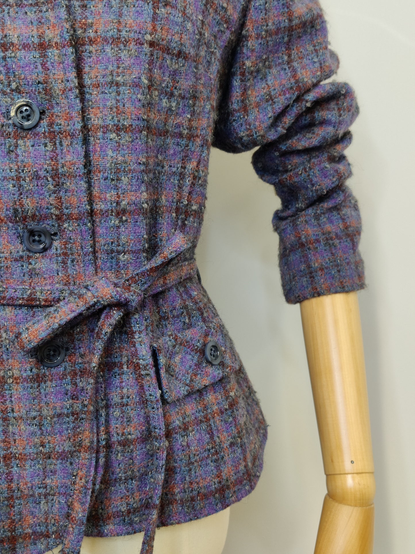 Vintage Wool Tweed Belted Jacket