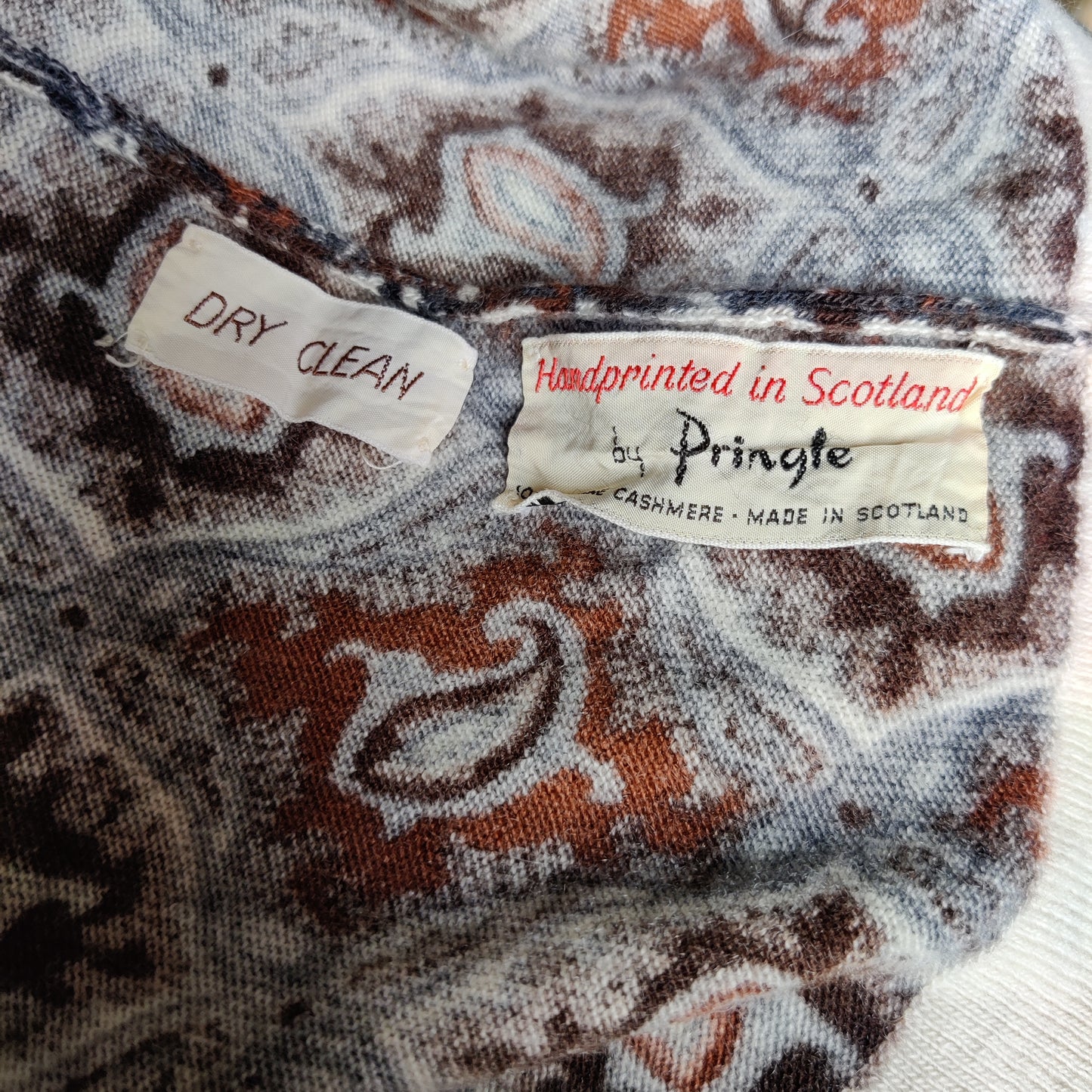 Perfect Print Cashmere Jumper 1960s/70s by Pringle