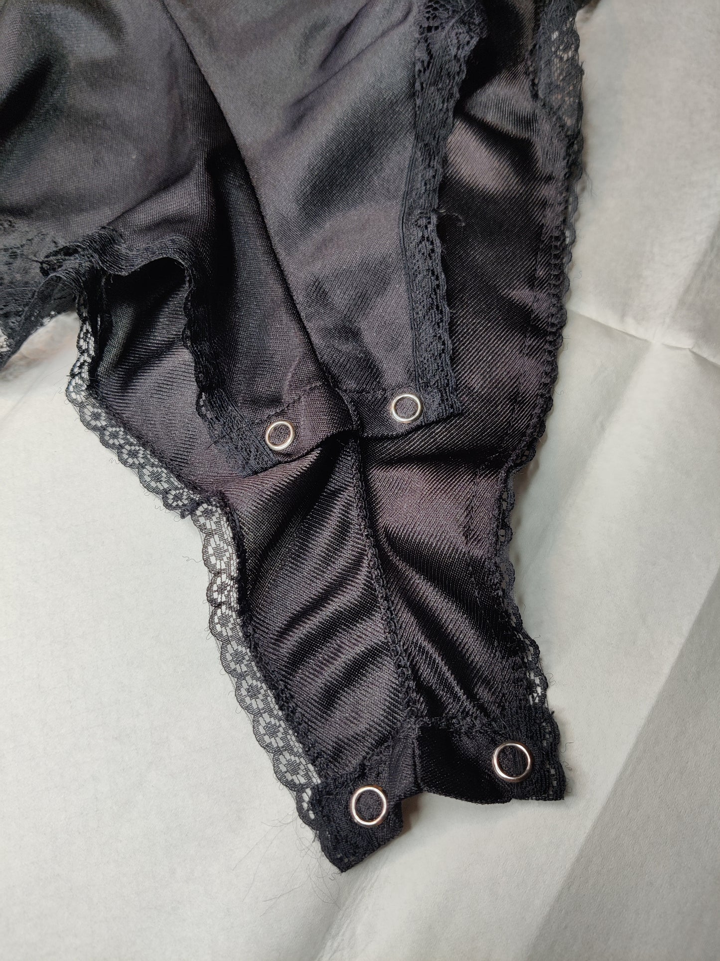 1980s Black Teddy/Camiknickers