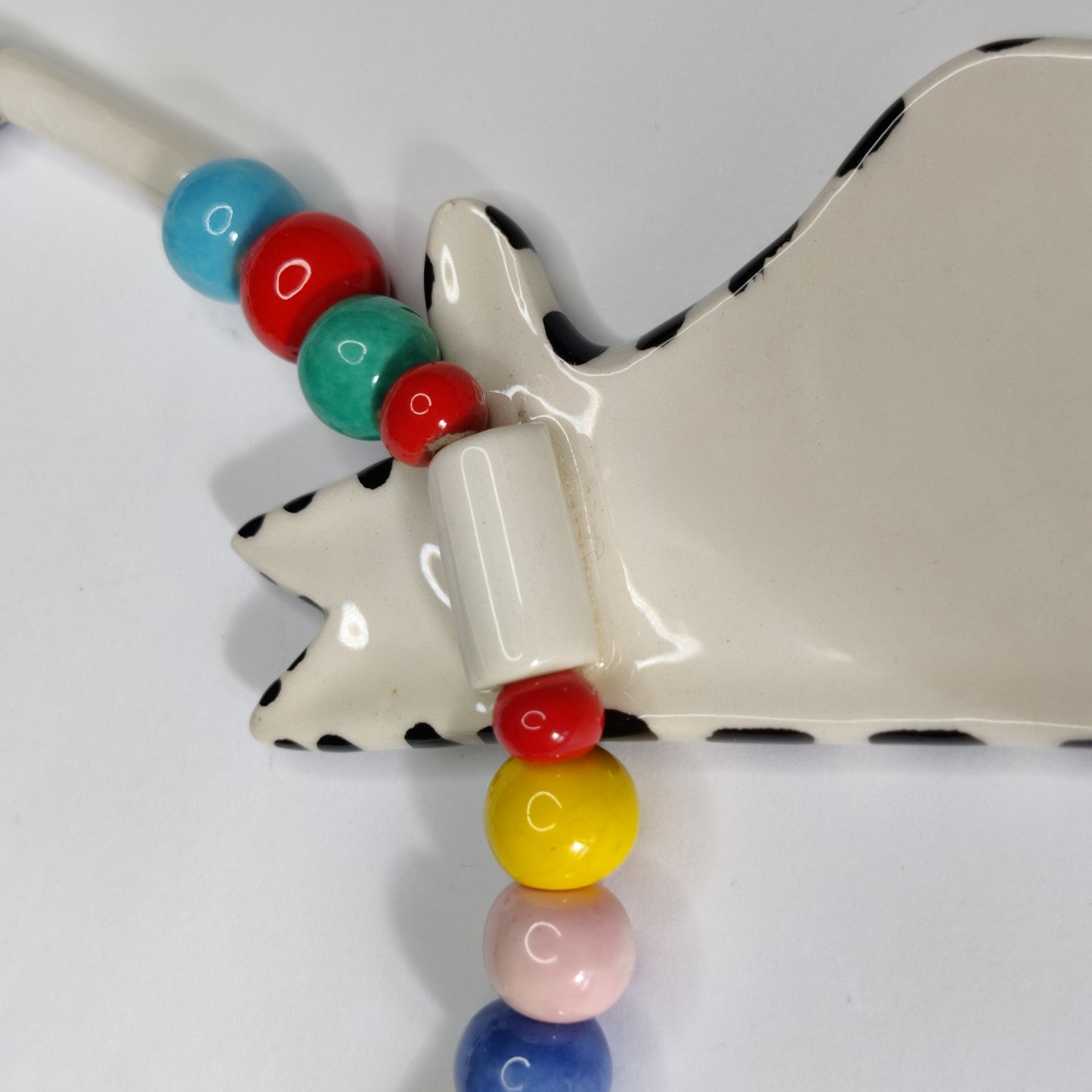 Vintage Designer Ceramic Cat Necklace