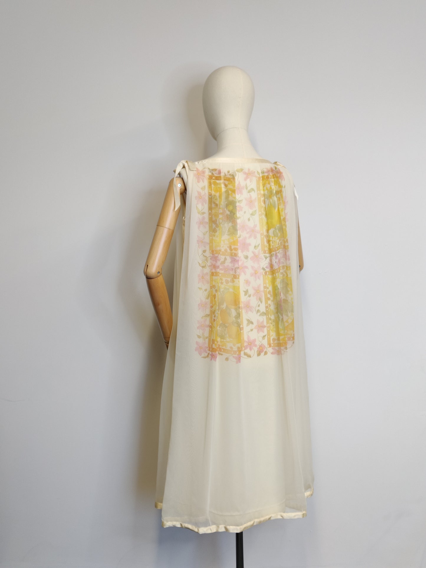 Jean Varon 'Floral Fun' 1970s Chiffon Dress