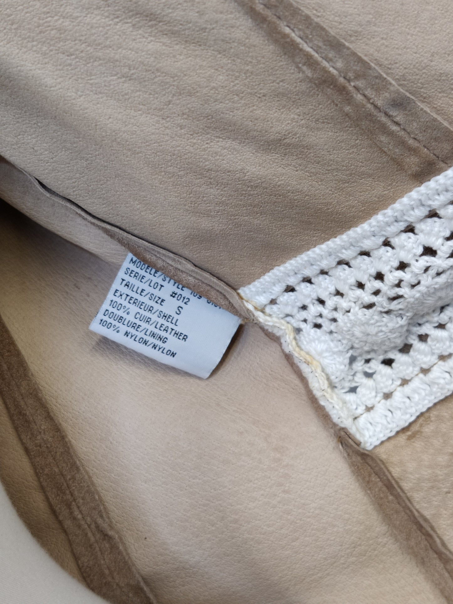 Vintage Suede and Lace Boho Jacket