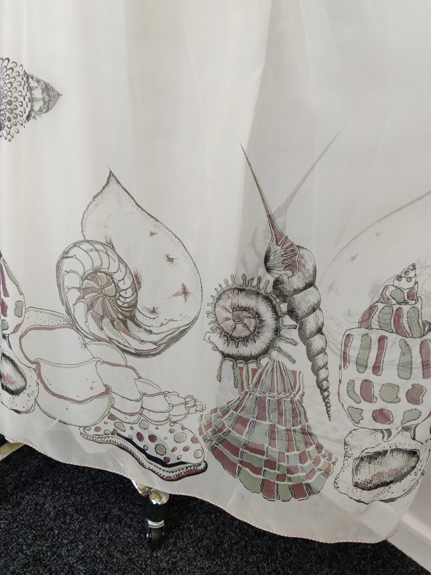'Seashells' 1970s Maxi Dress attributed to Jean Varon
