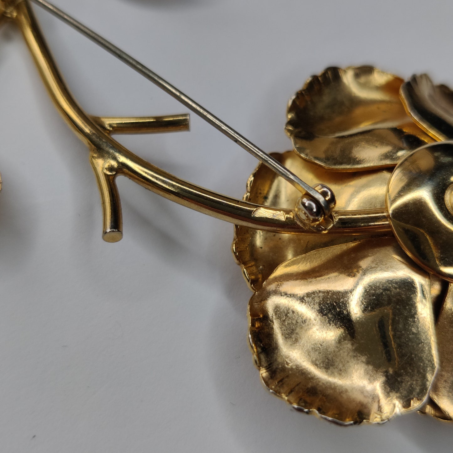 1960s Rose Stem Brooch