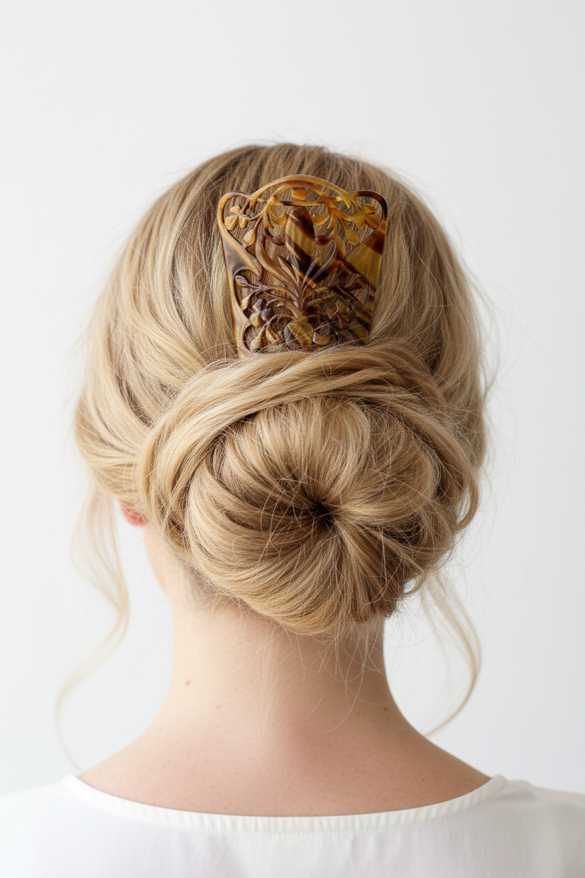 Art Deco Celluloid Hair Comb